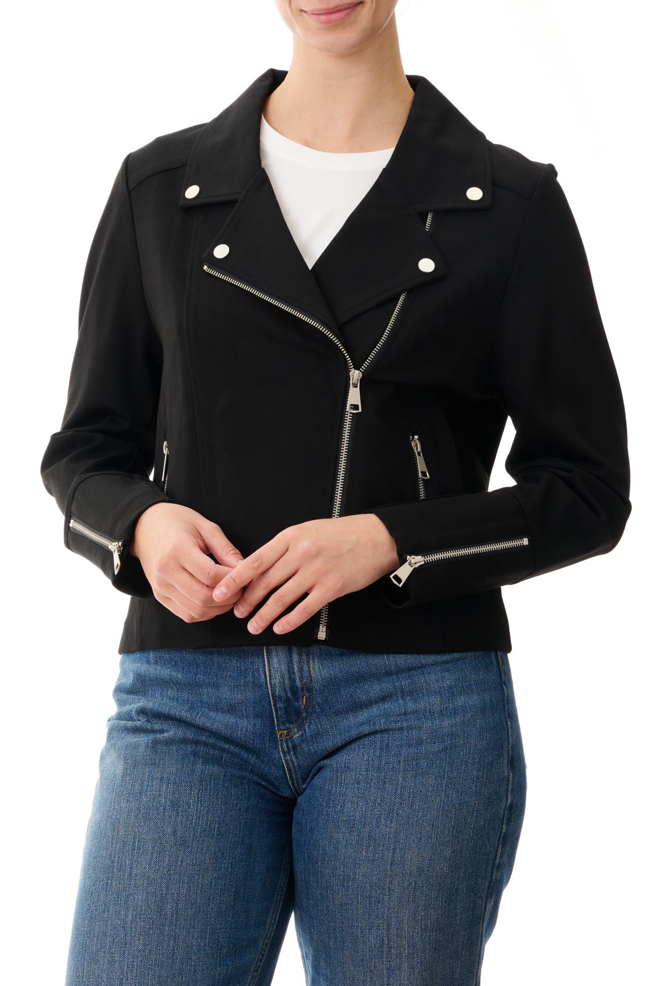 3YX06 - Knit casual zip jacket