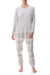 3FL08S - Ski pyjama plain modal top