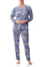 3LG42D - Long pyjama with shirred cuffs