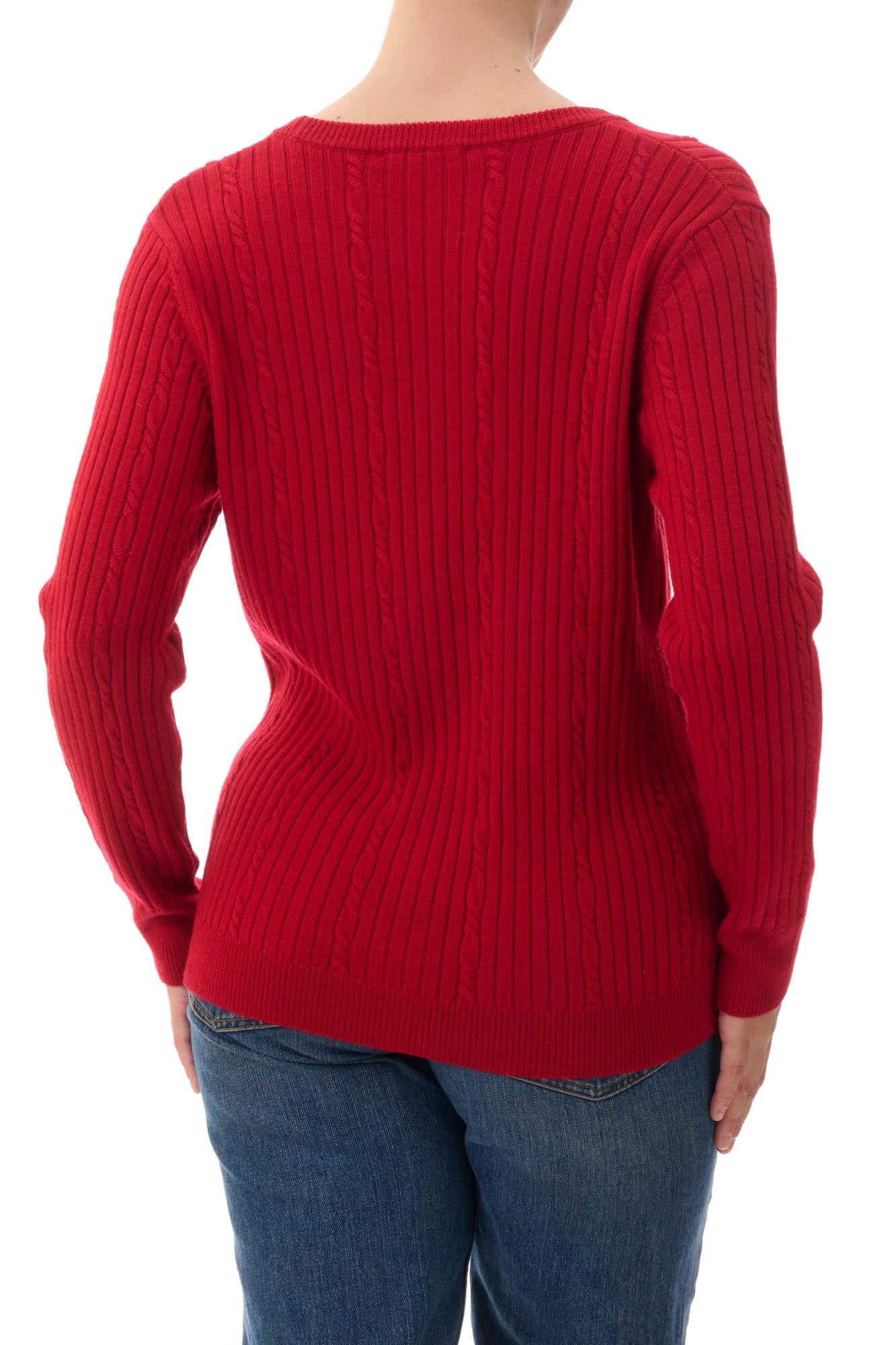 V-neck cable cardi