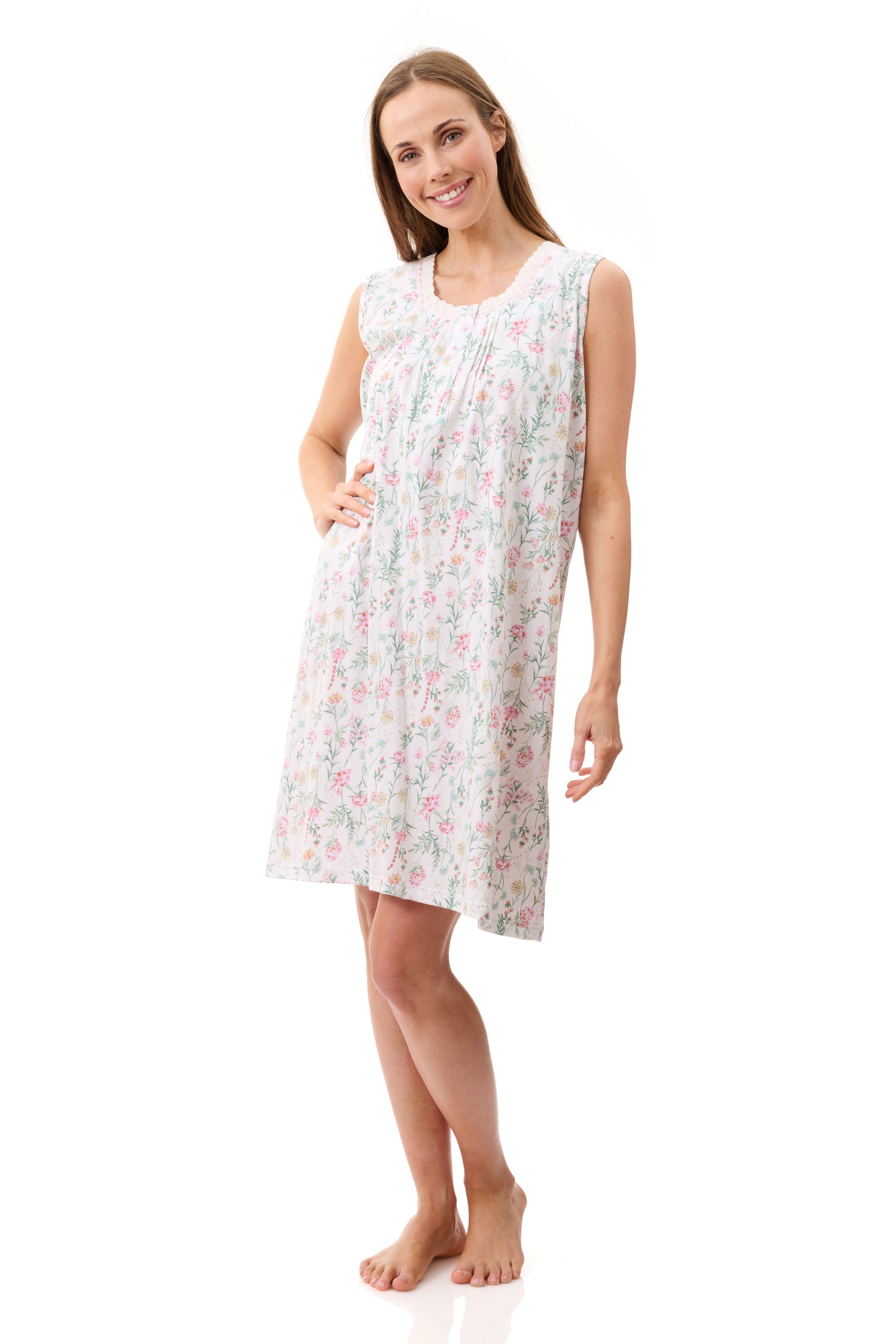 4LP40R - Sleeveless short nightie