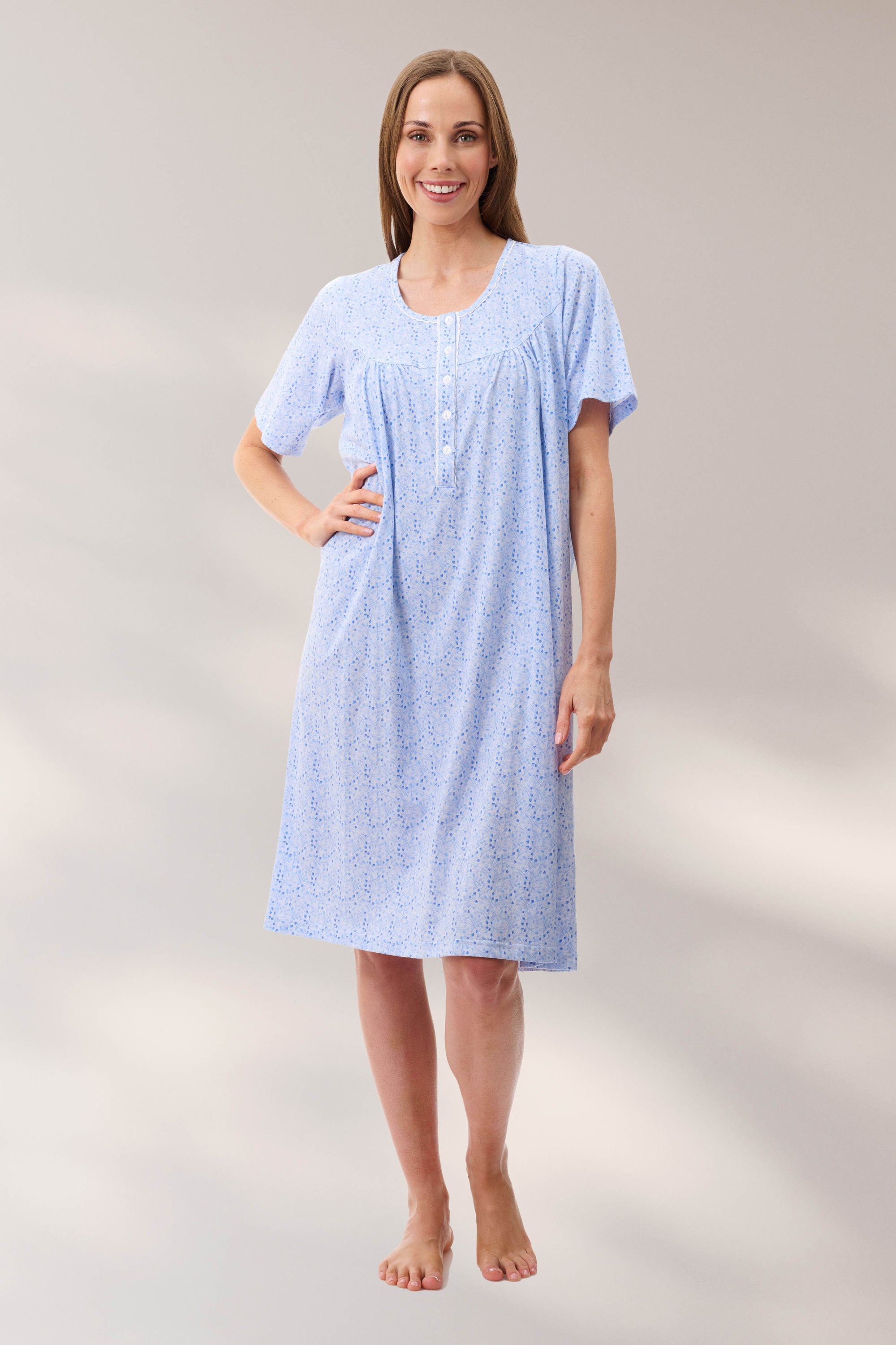 4LP85O - Short sleeve short nightie