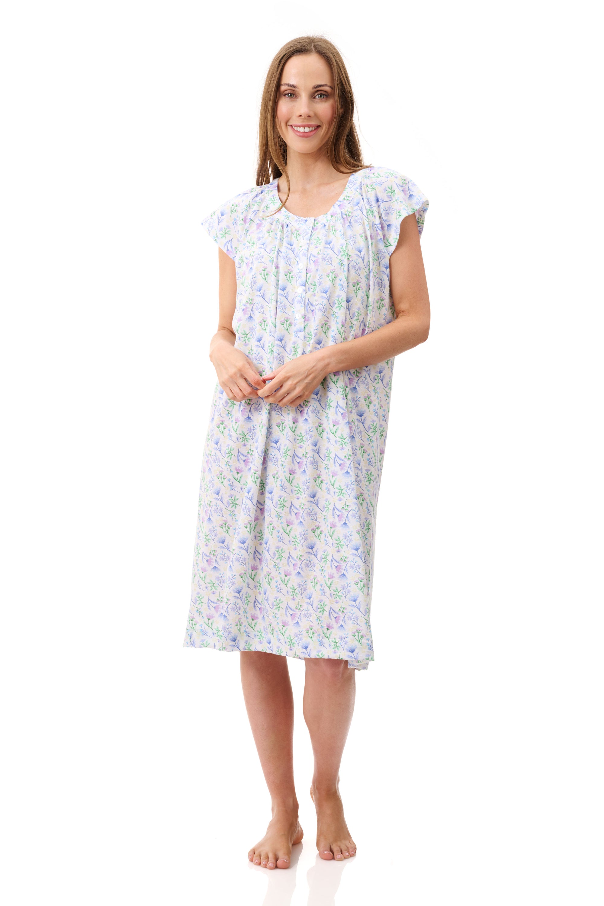 4ZE84M - Cap sleeve short nightie