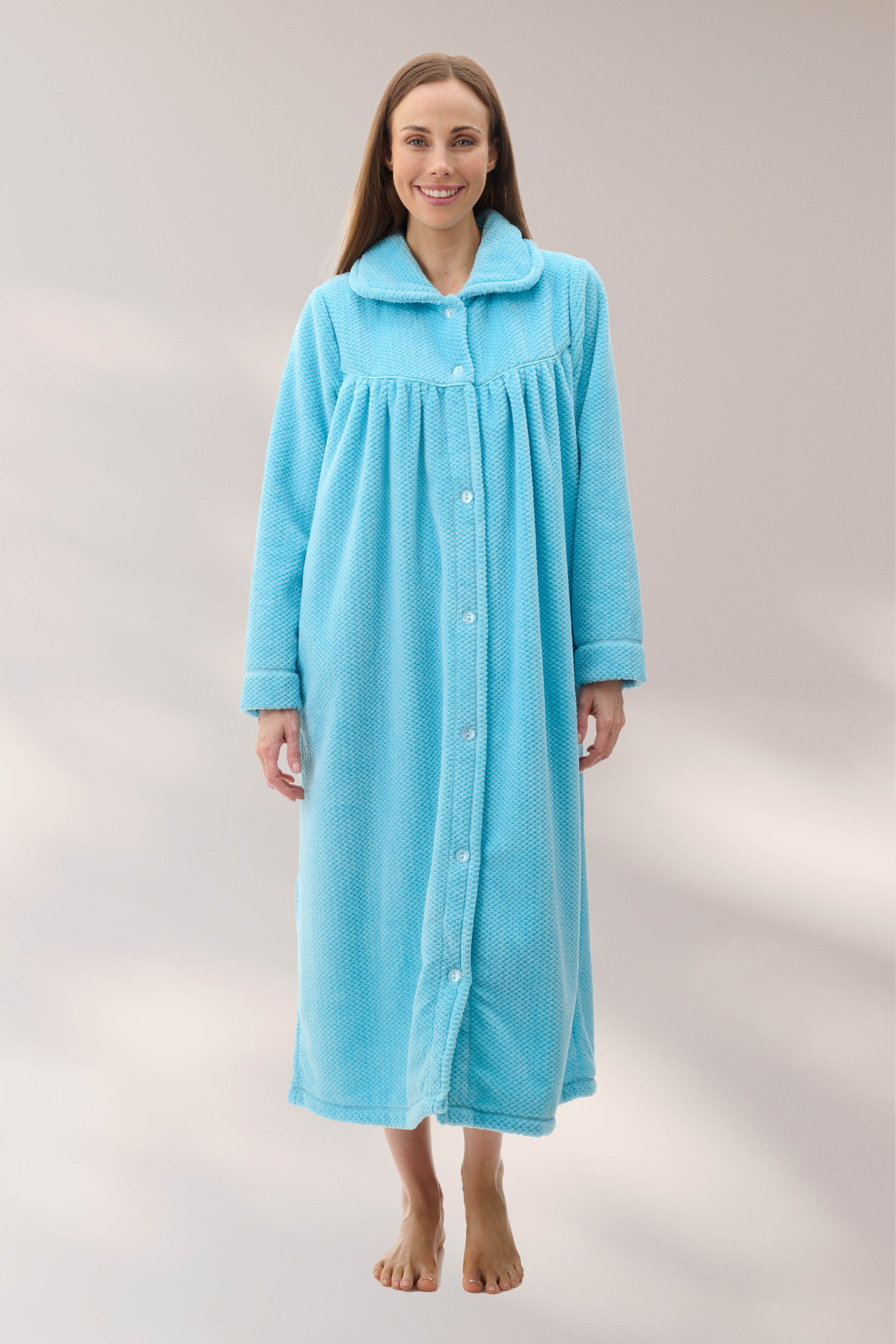 Button Amazon Ladies Housecoats Lady Selena Ladies Fleece Zip