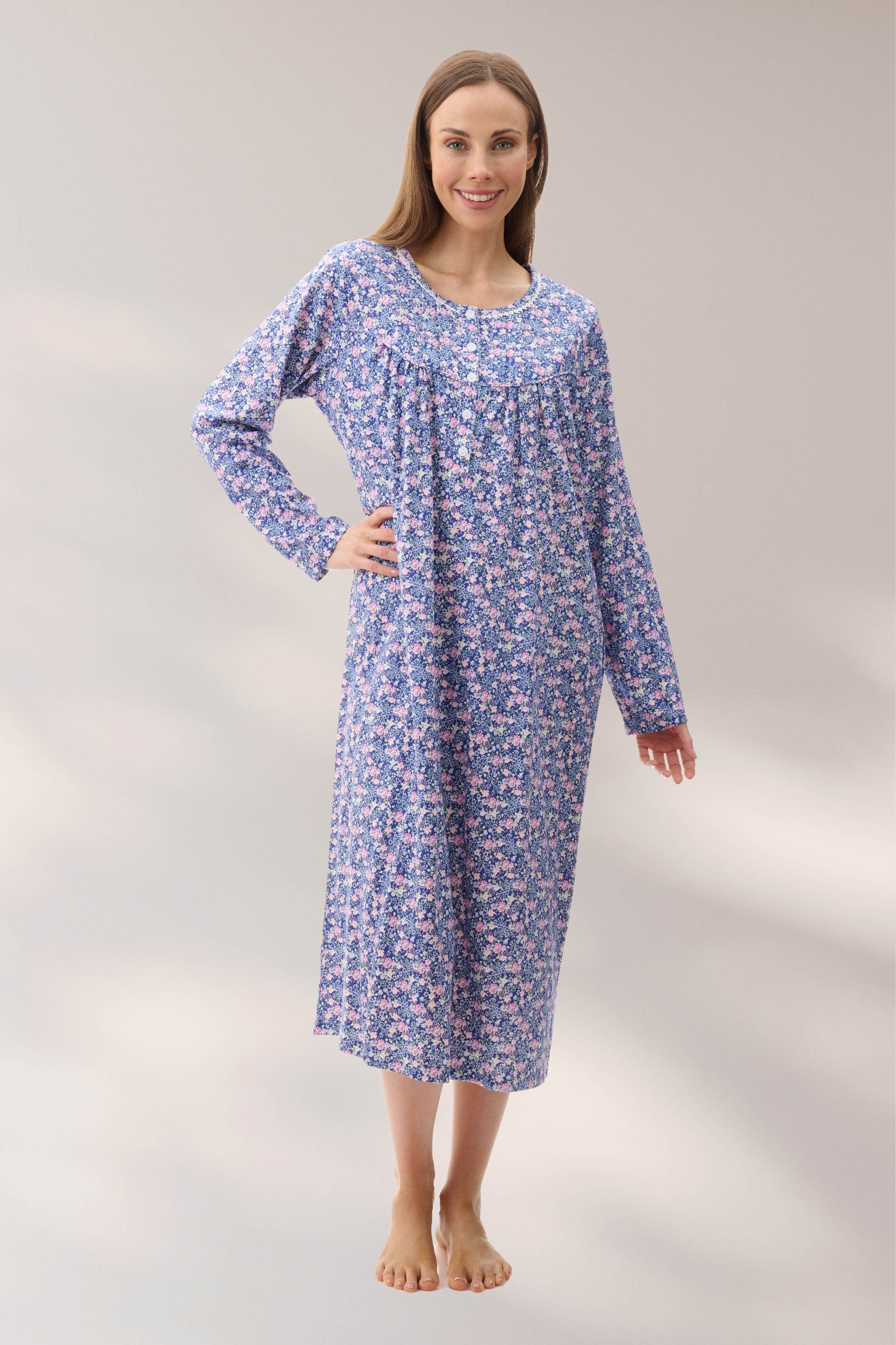 5LP29B - Becky Mid length nightie