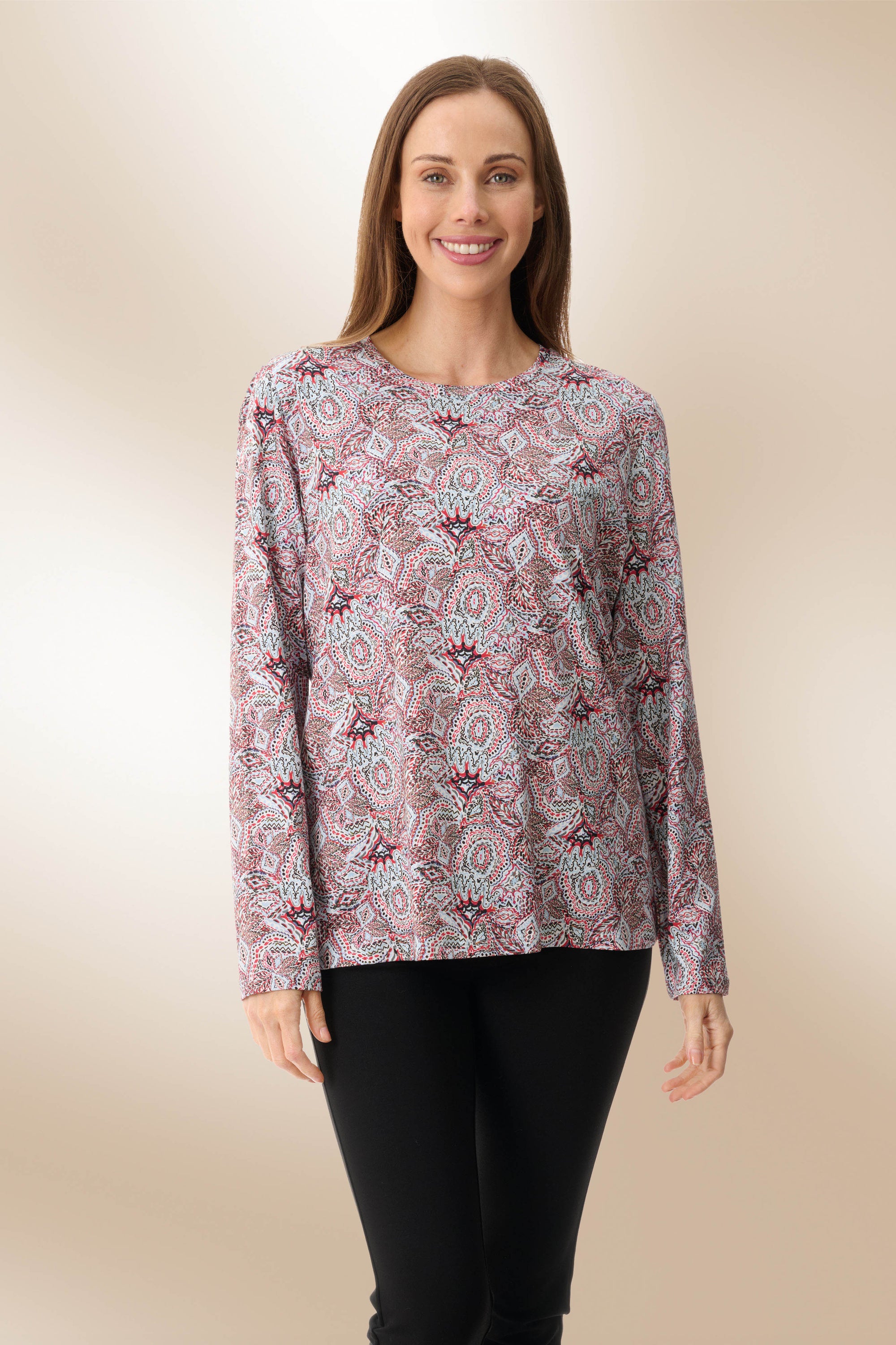 5LZ25R - Rock print top