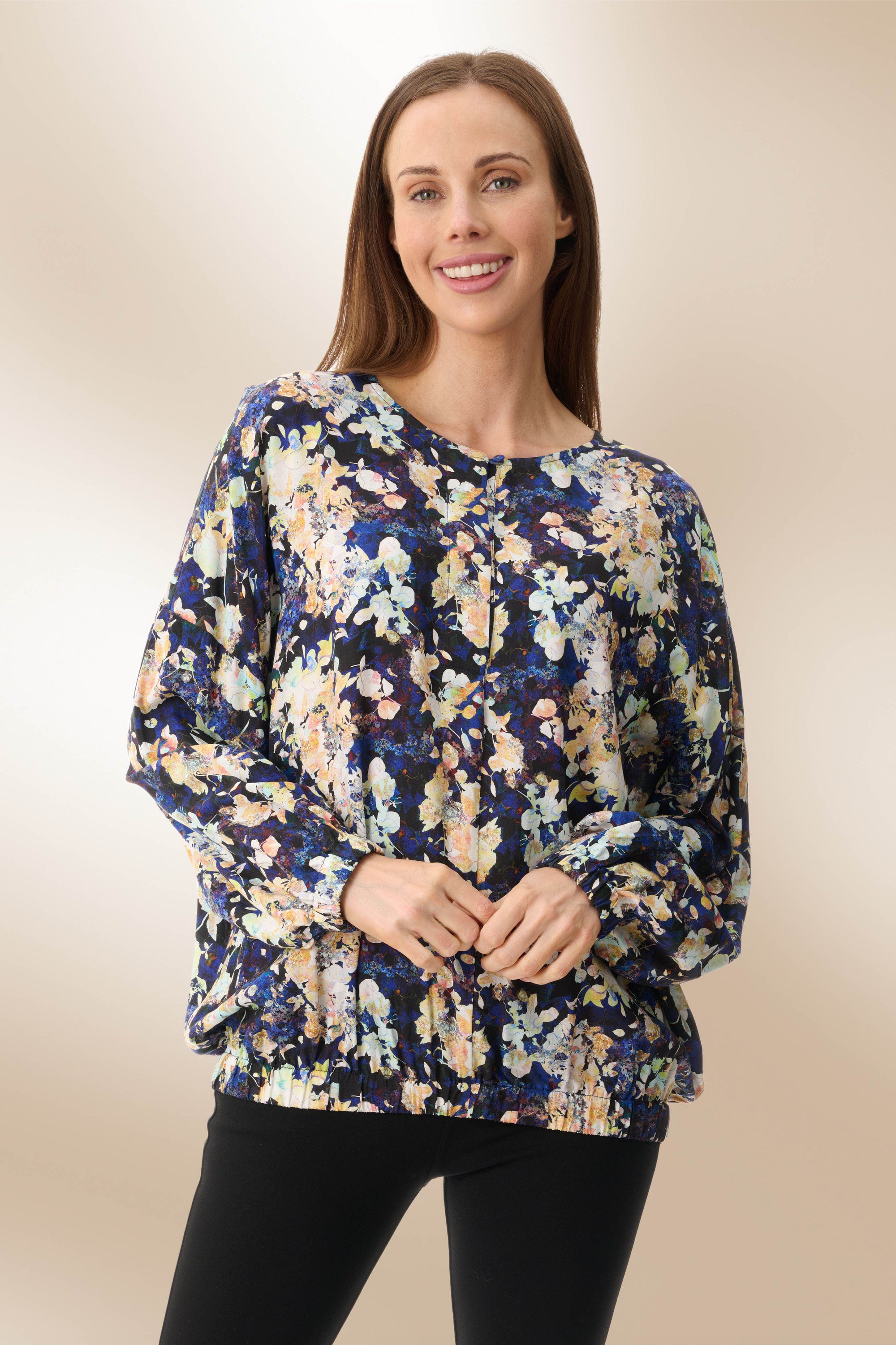 5MV08P - Polblue dolman sleeve blouse