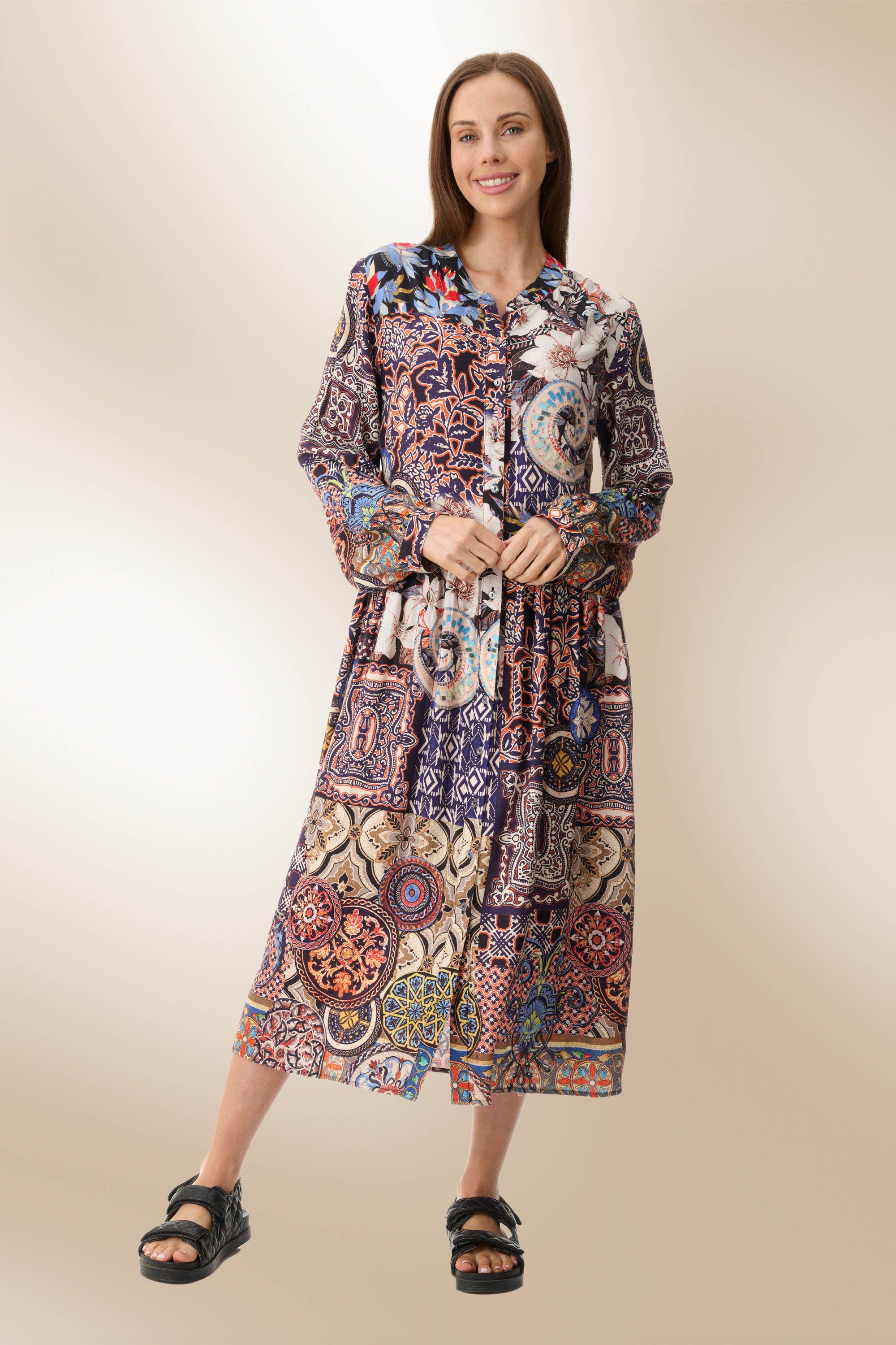 5MV42K - Kintore button through dress