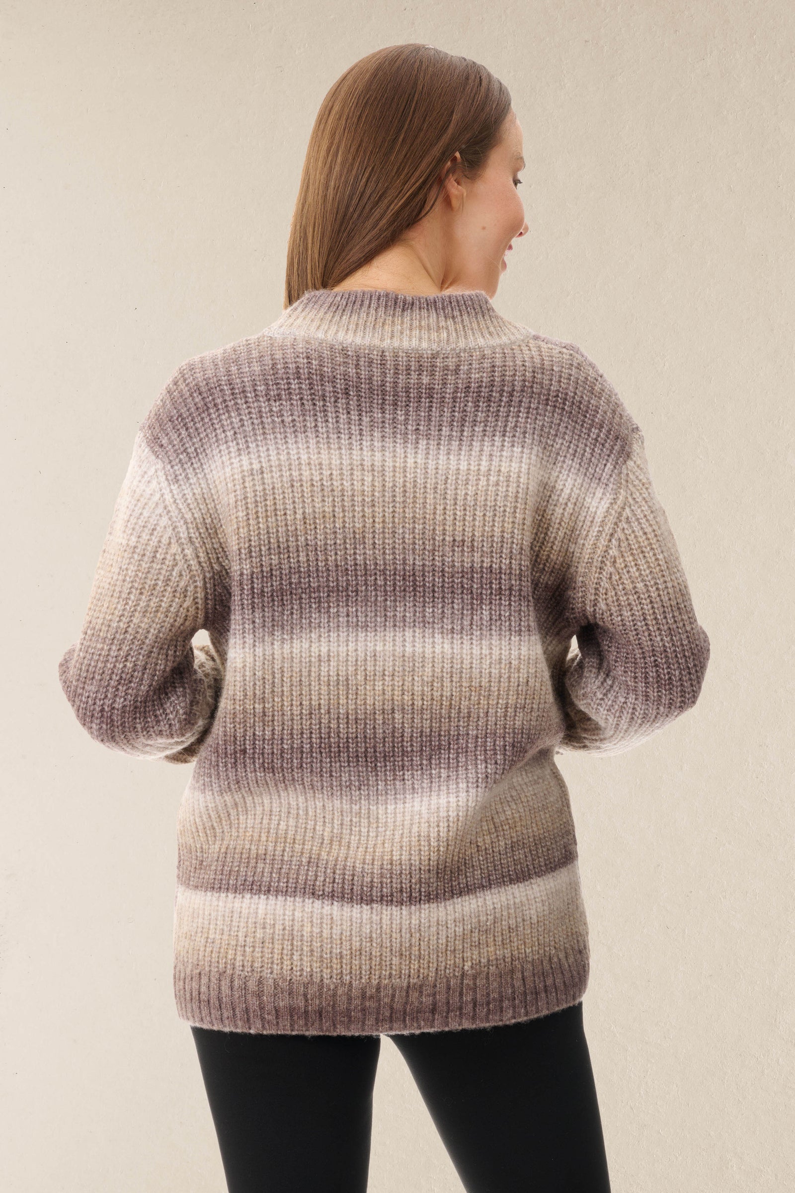 Rib knit cardigan