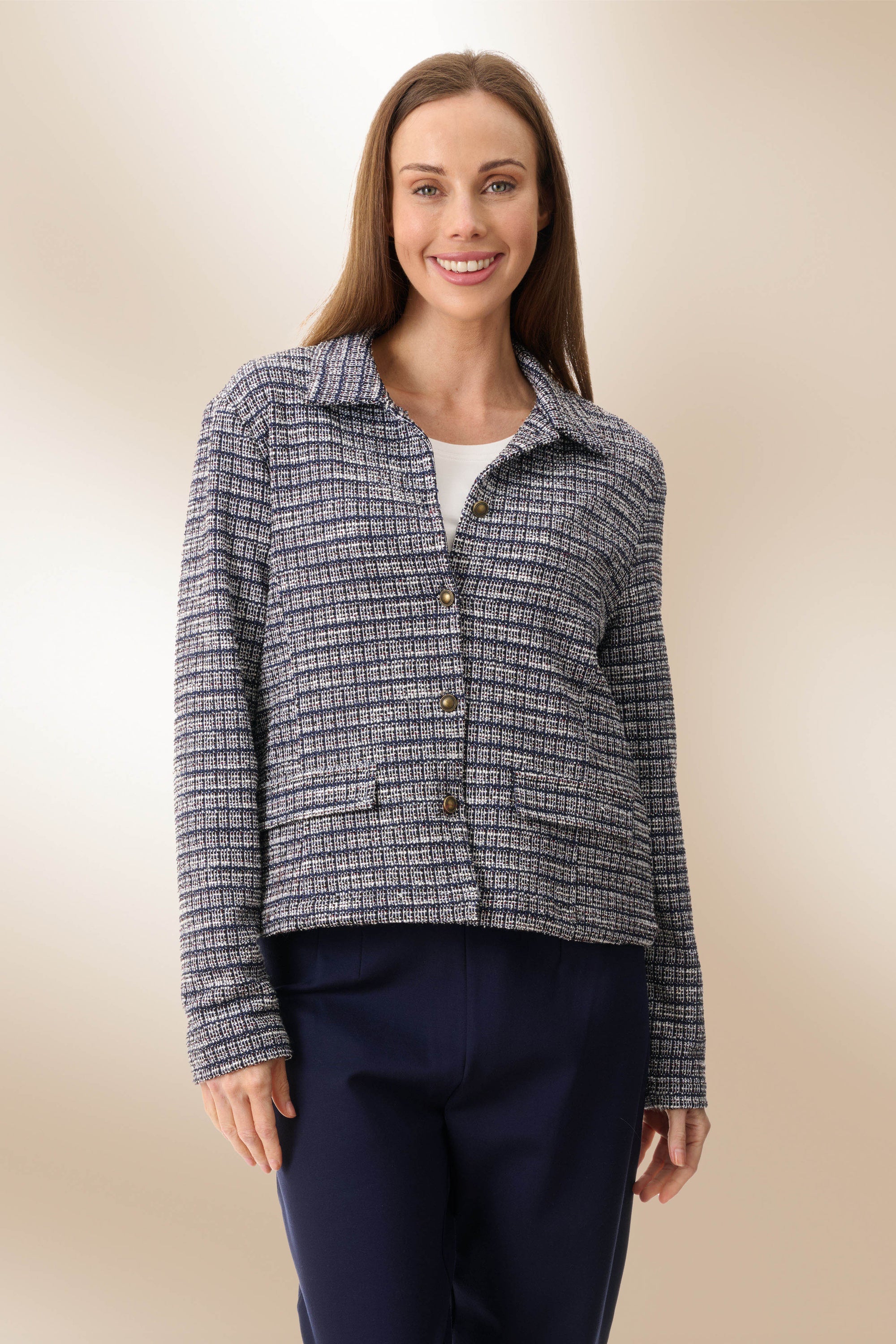 5QQ03 - Knit button through jacket