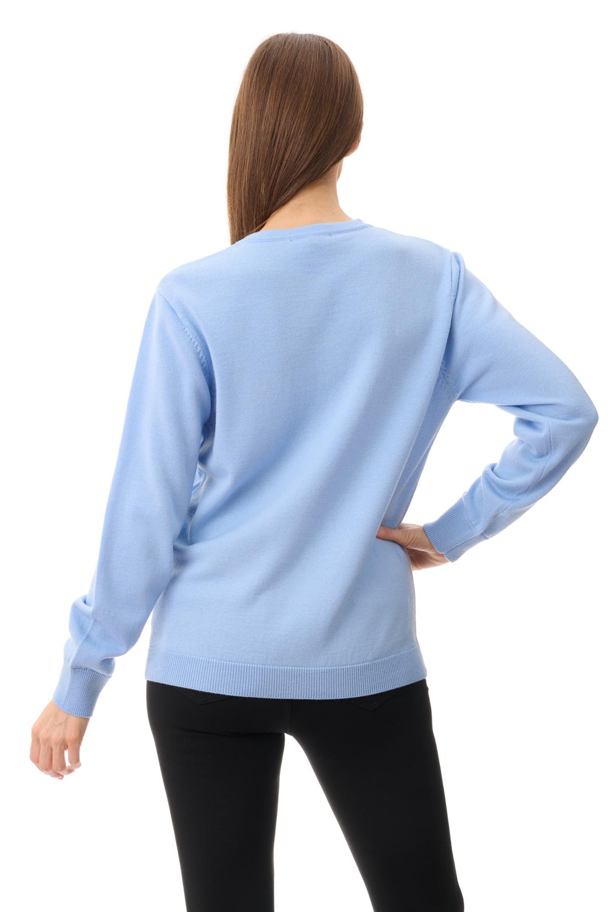 Crew neck cardi