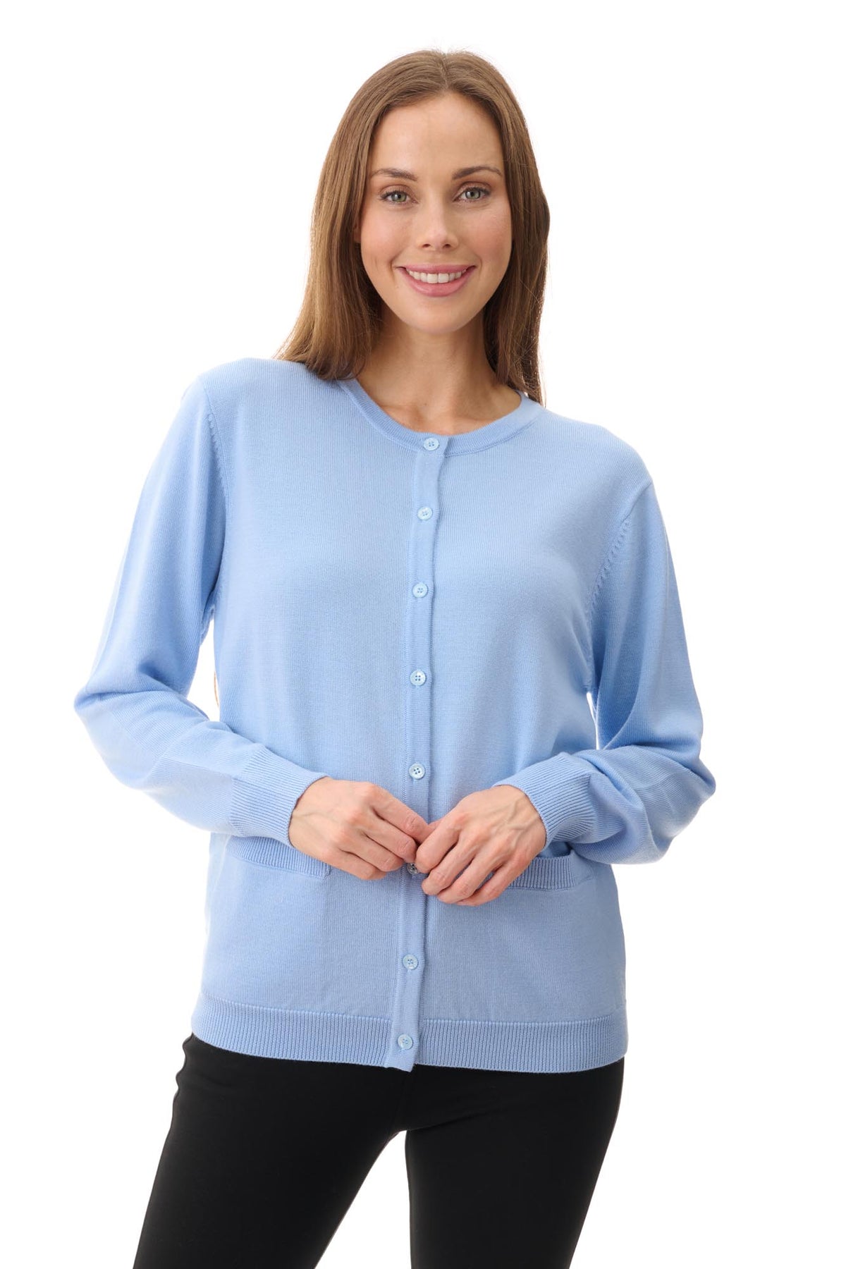 Crew neck cardi