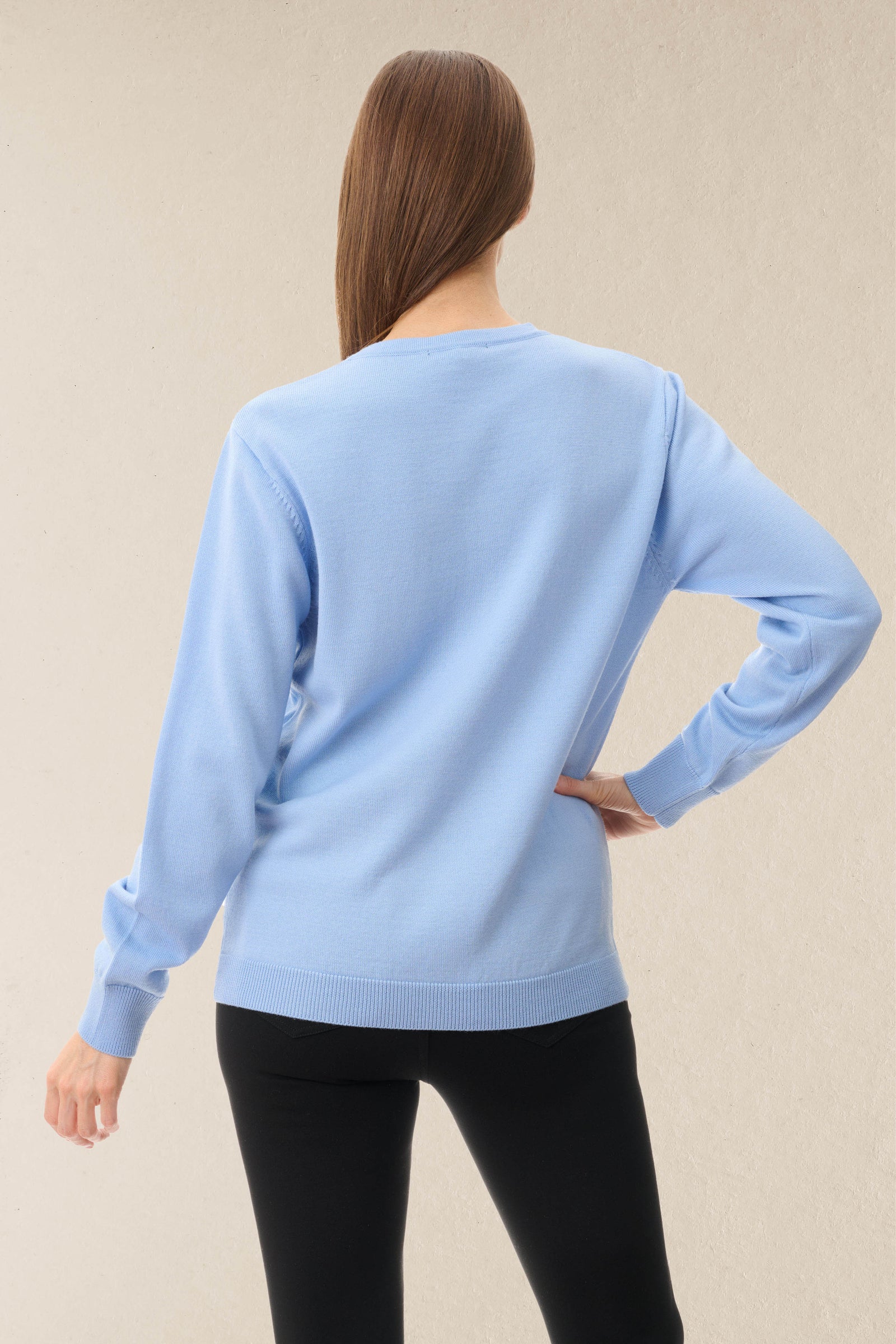 Crew neck cardigan