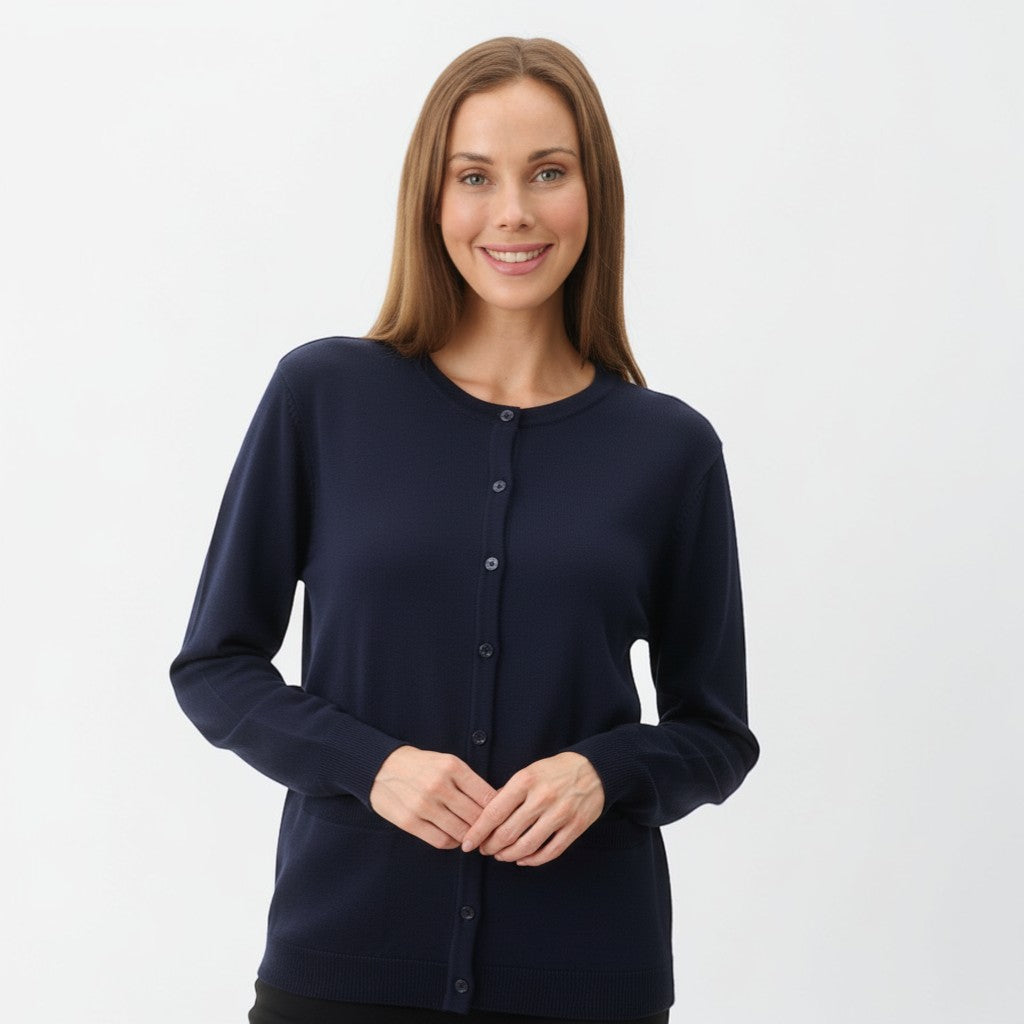 5WL155A - Crew neck cardigan