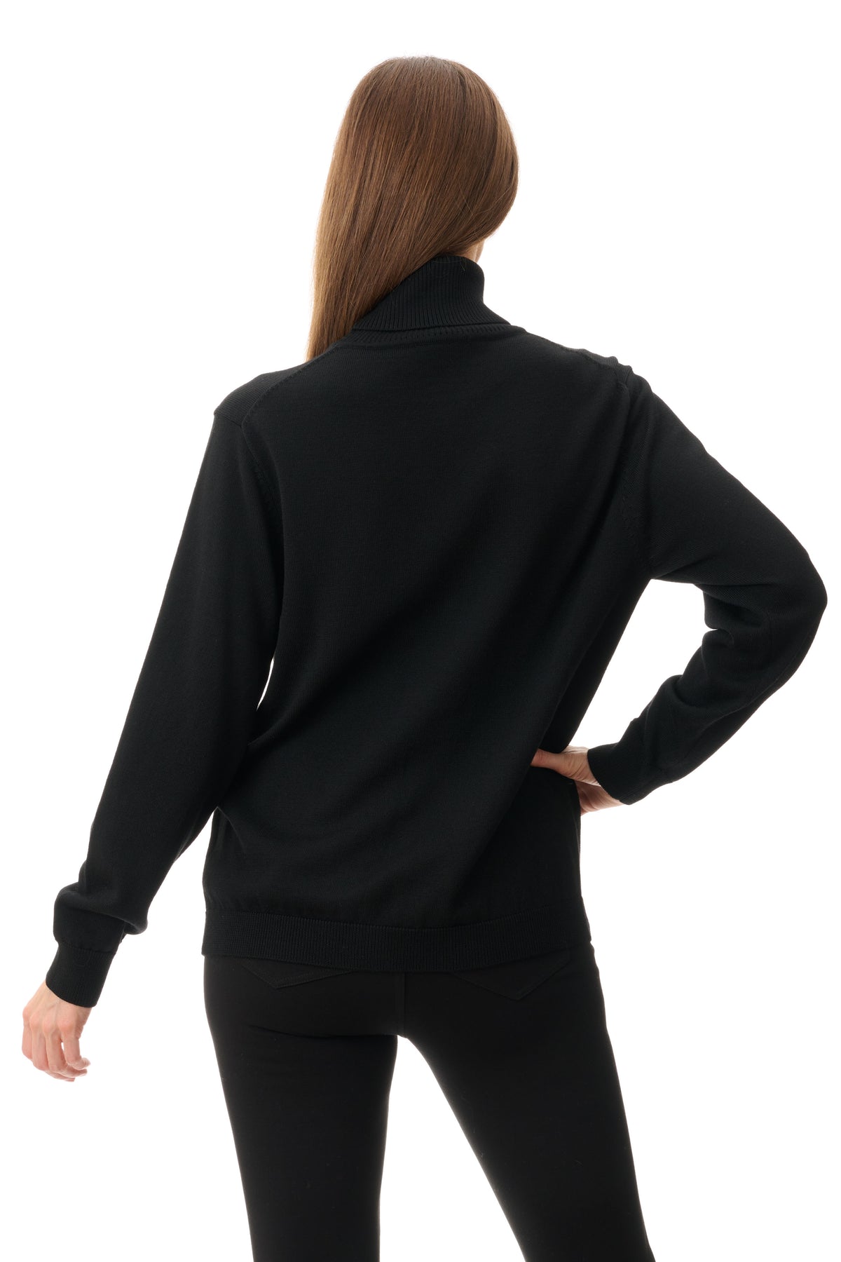 Roll collar pullover