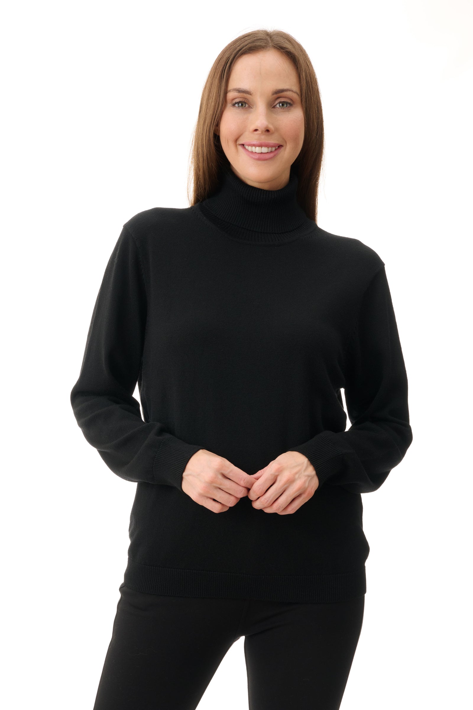 Roll collar pullover
