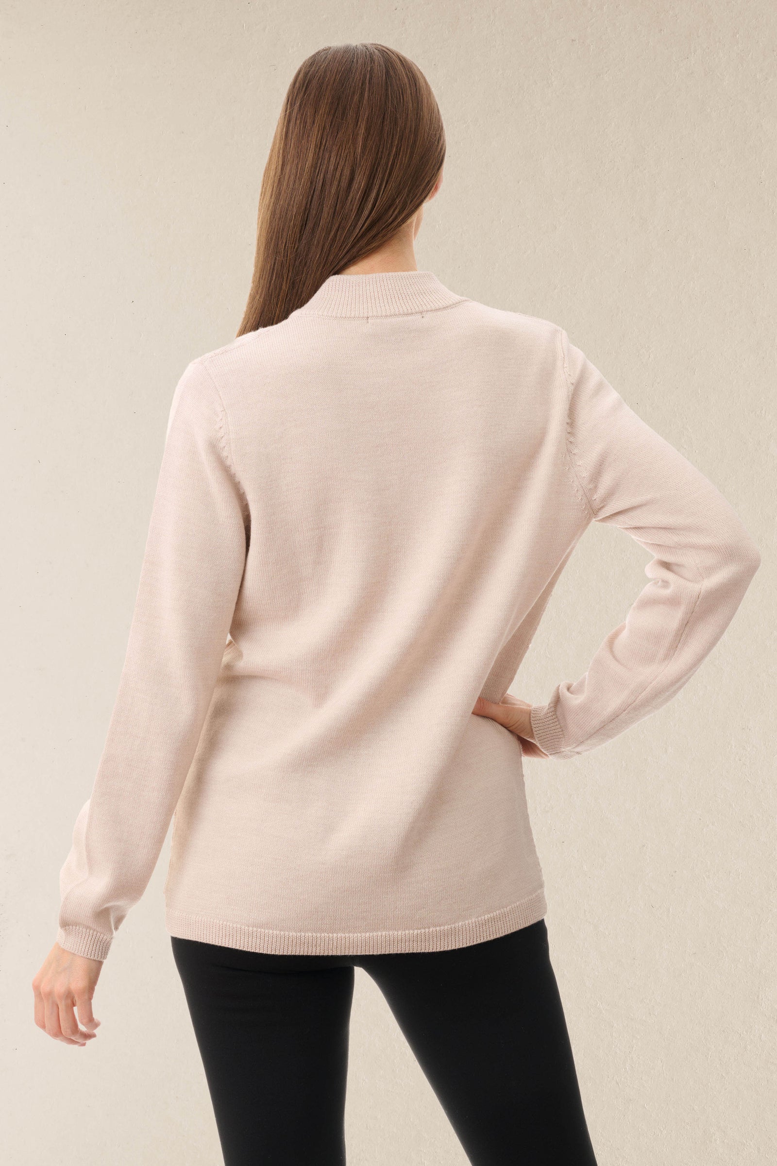 Pattern zip cardigan