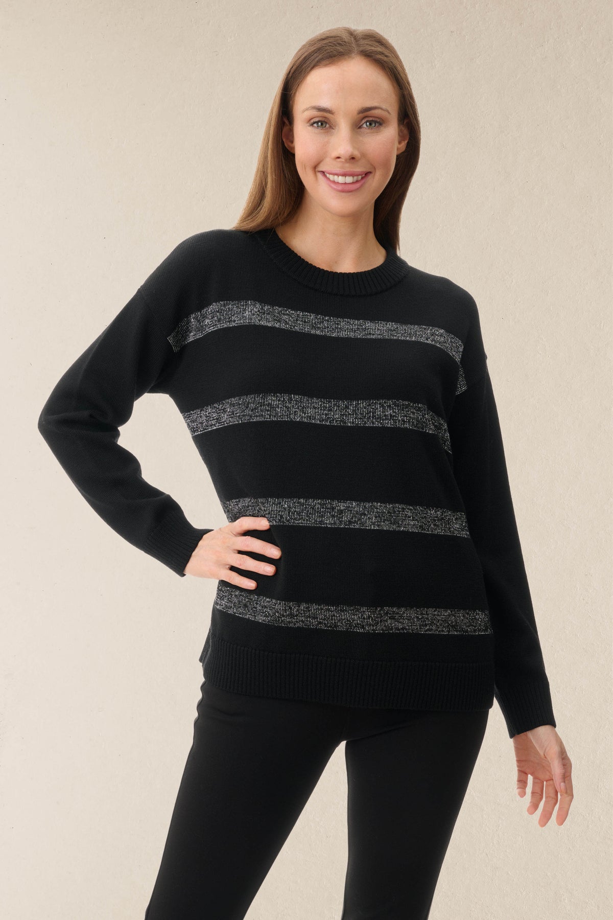 5WL526 - Lurex stripe jumper