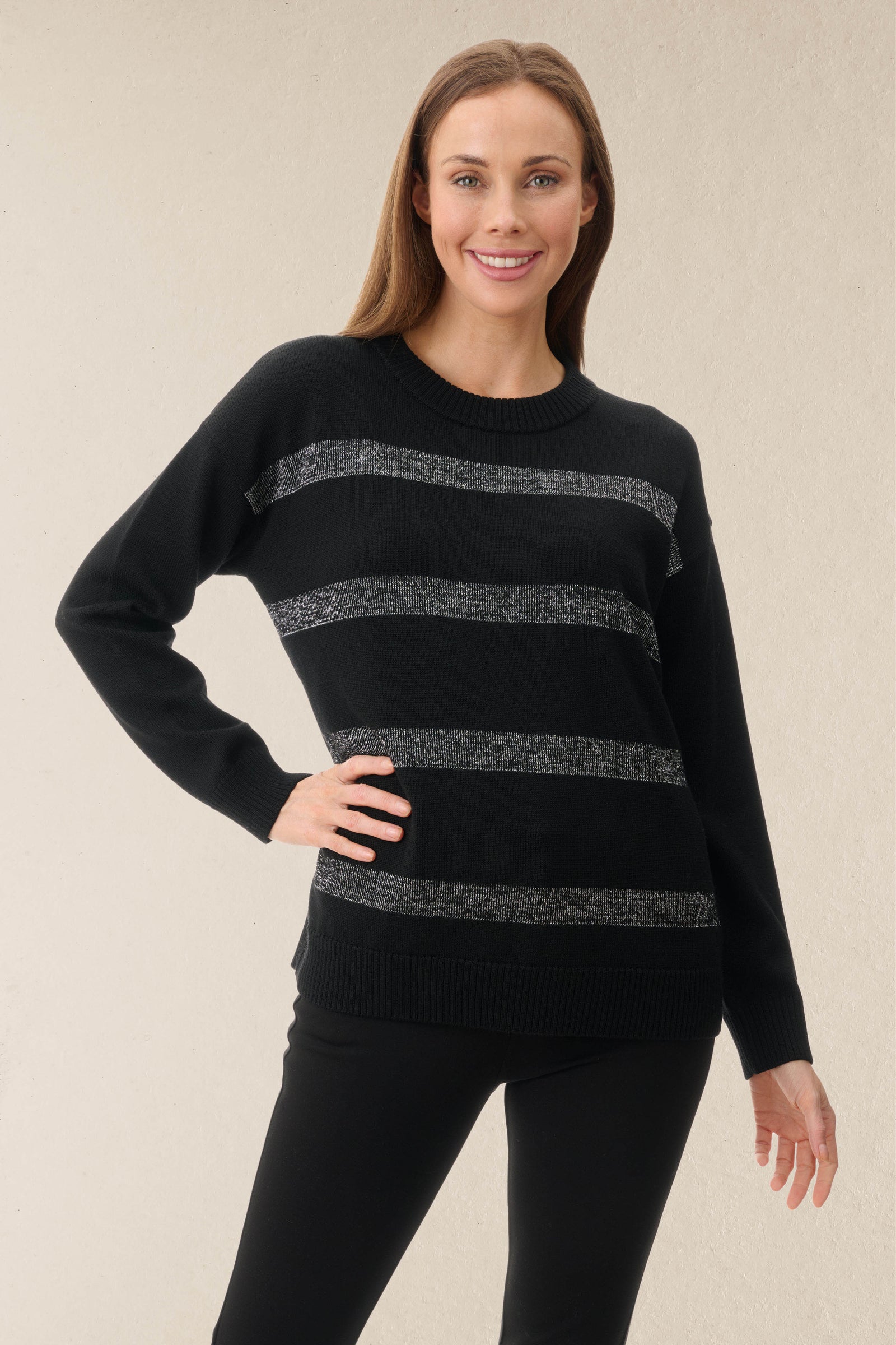 5WL526 - Lurex stripe jumper