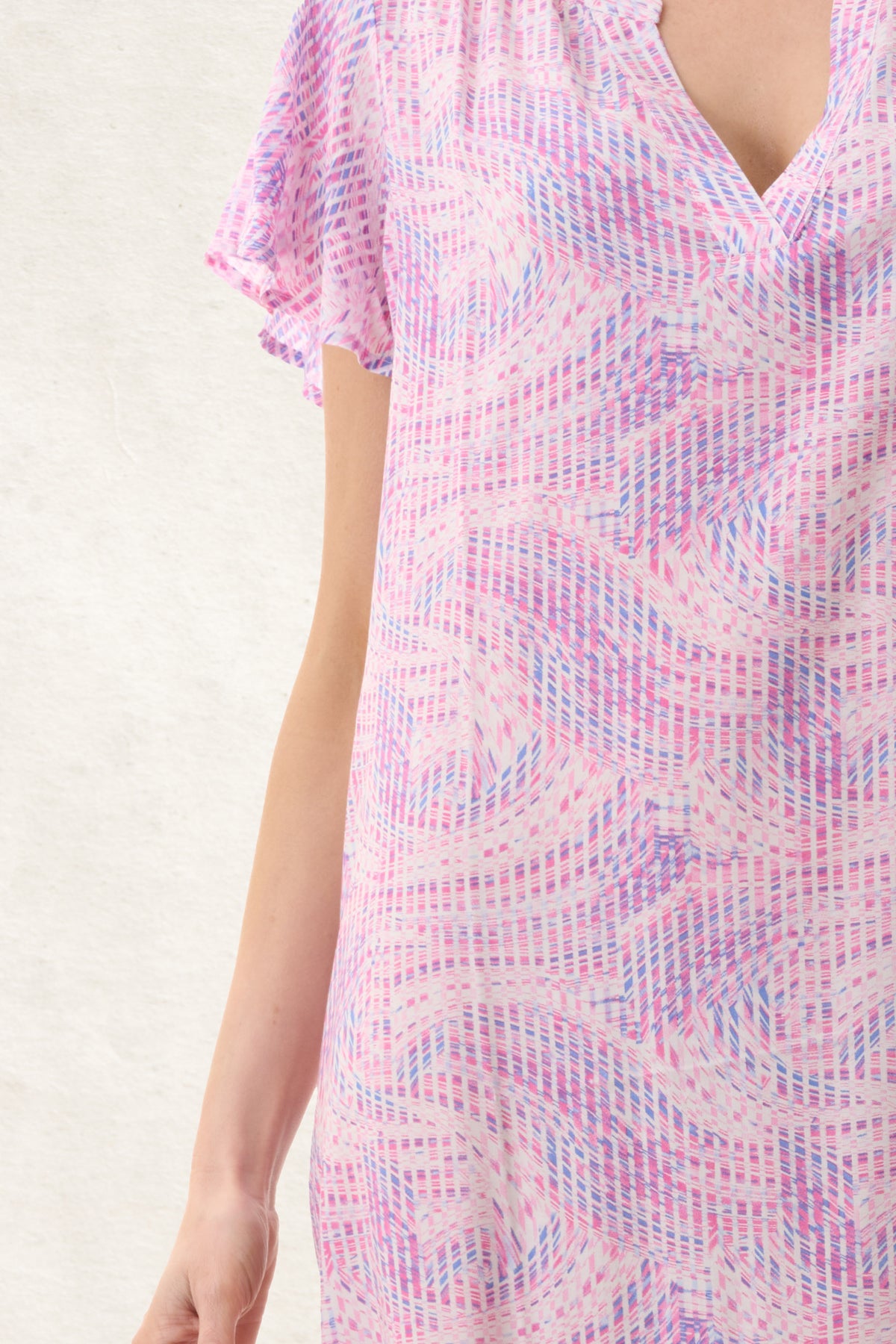 6AF65R - Reese Flutter Sleeve Short Nightie