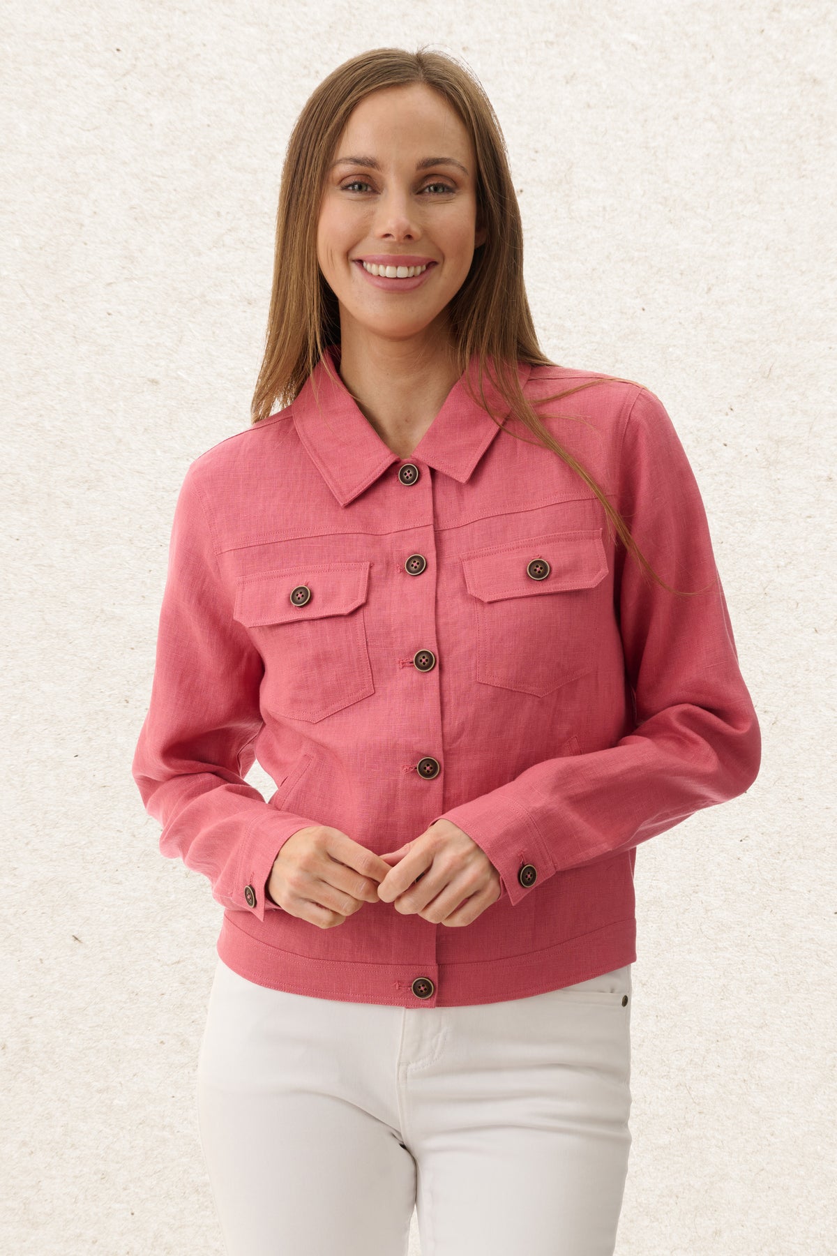 6AL26 - Casual linen jacket