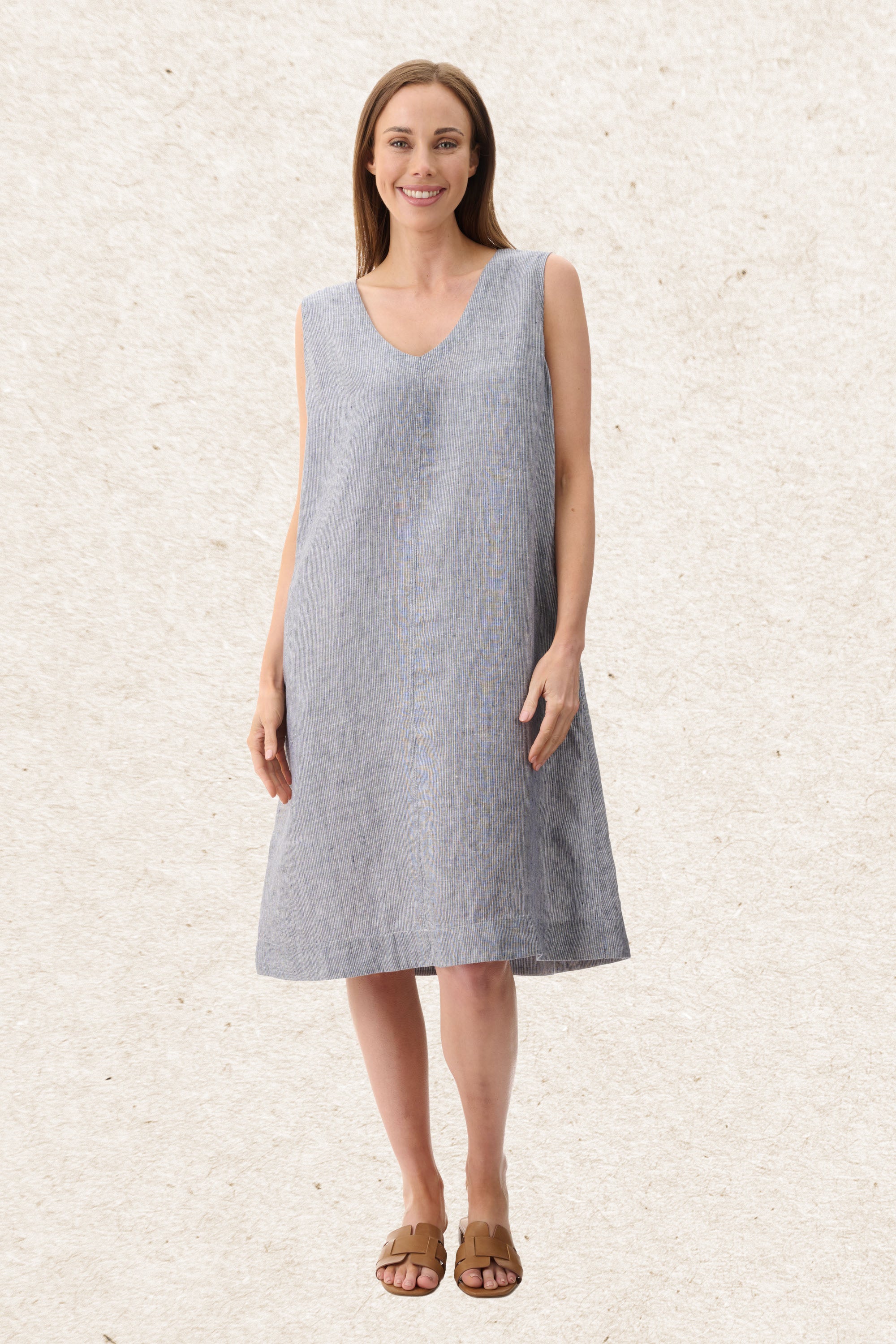 6AL72S - Sunflower linen dress