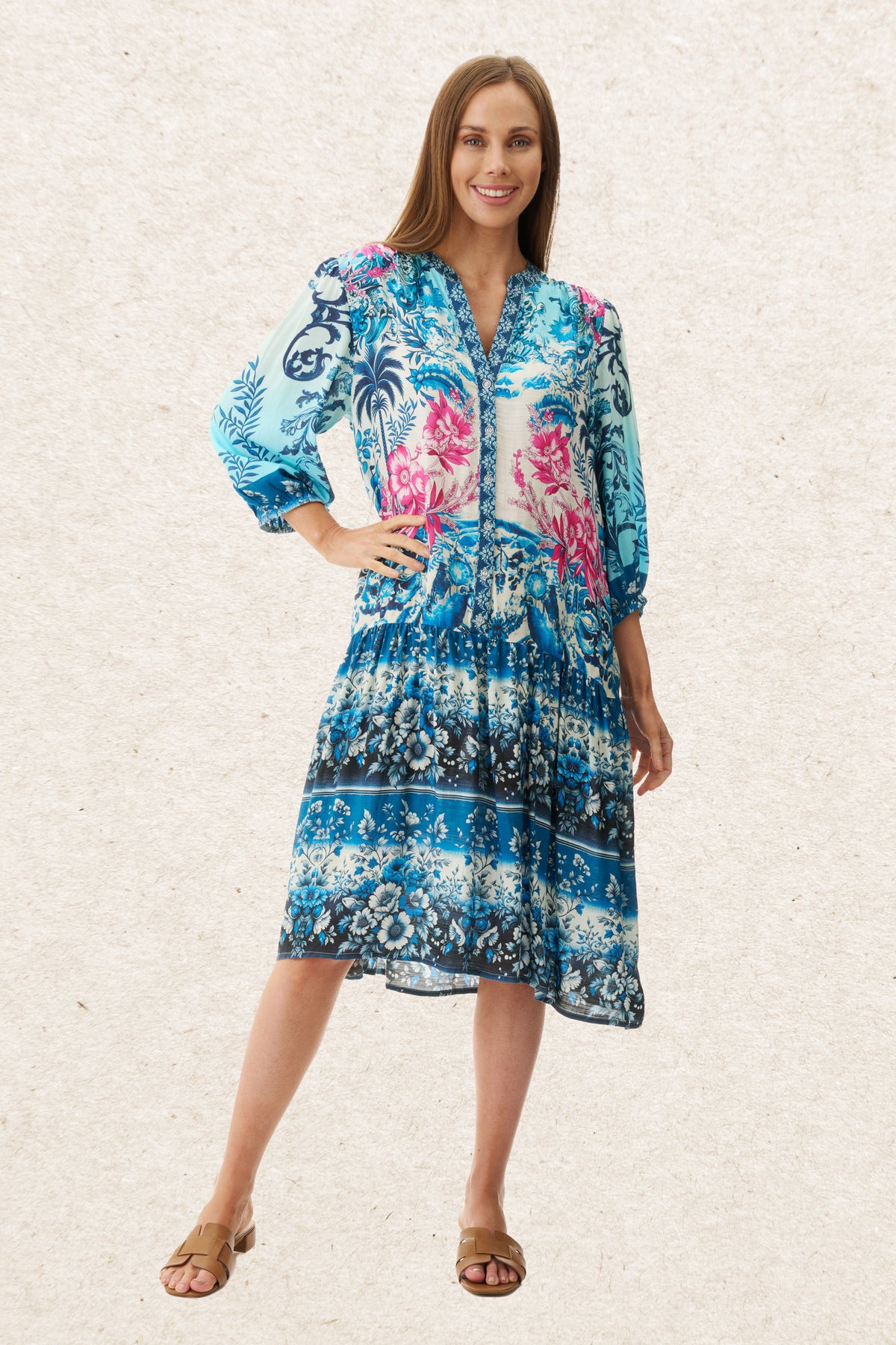 6AR123T - Trema print dress
