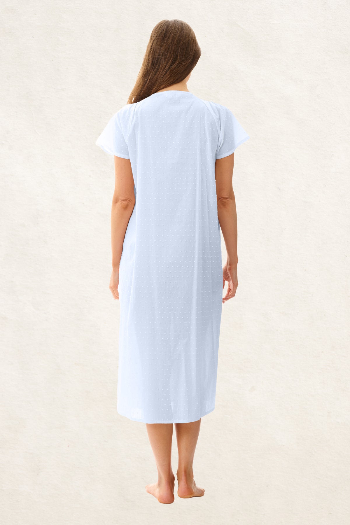 6AS52 - Dobby Mid Length Nightie