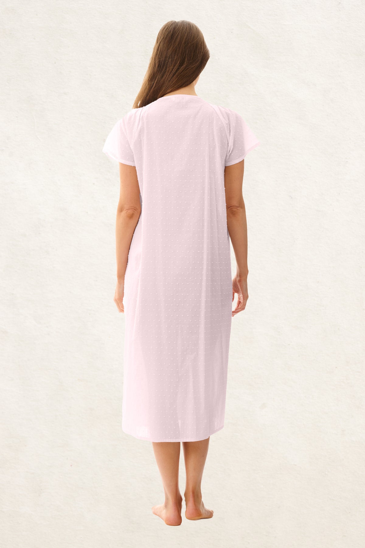 6AS52 - Dobby Mid Length Nightie
