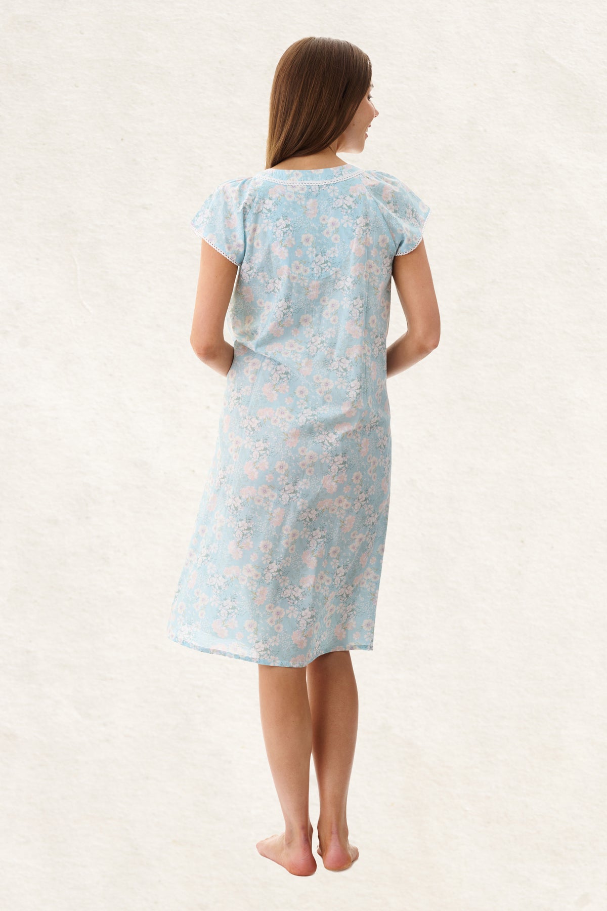 6BV87C - Cora Cap Sleeve Short Nightie