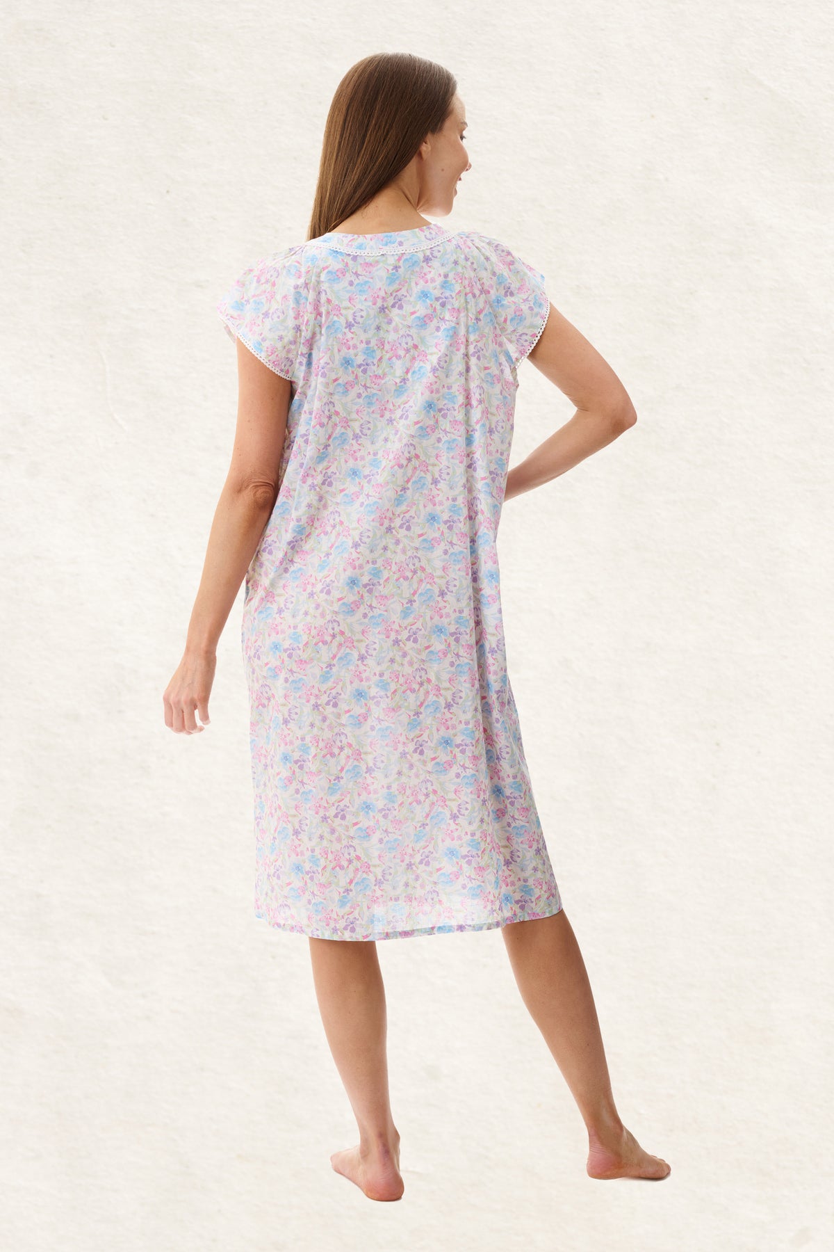 6BV87F - Faye Cap Sleeve Short Nightie