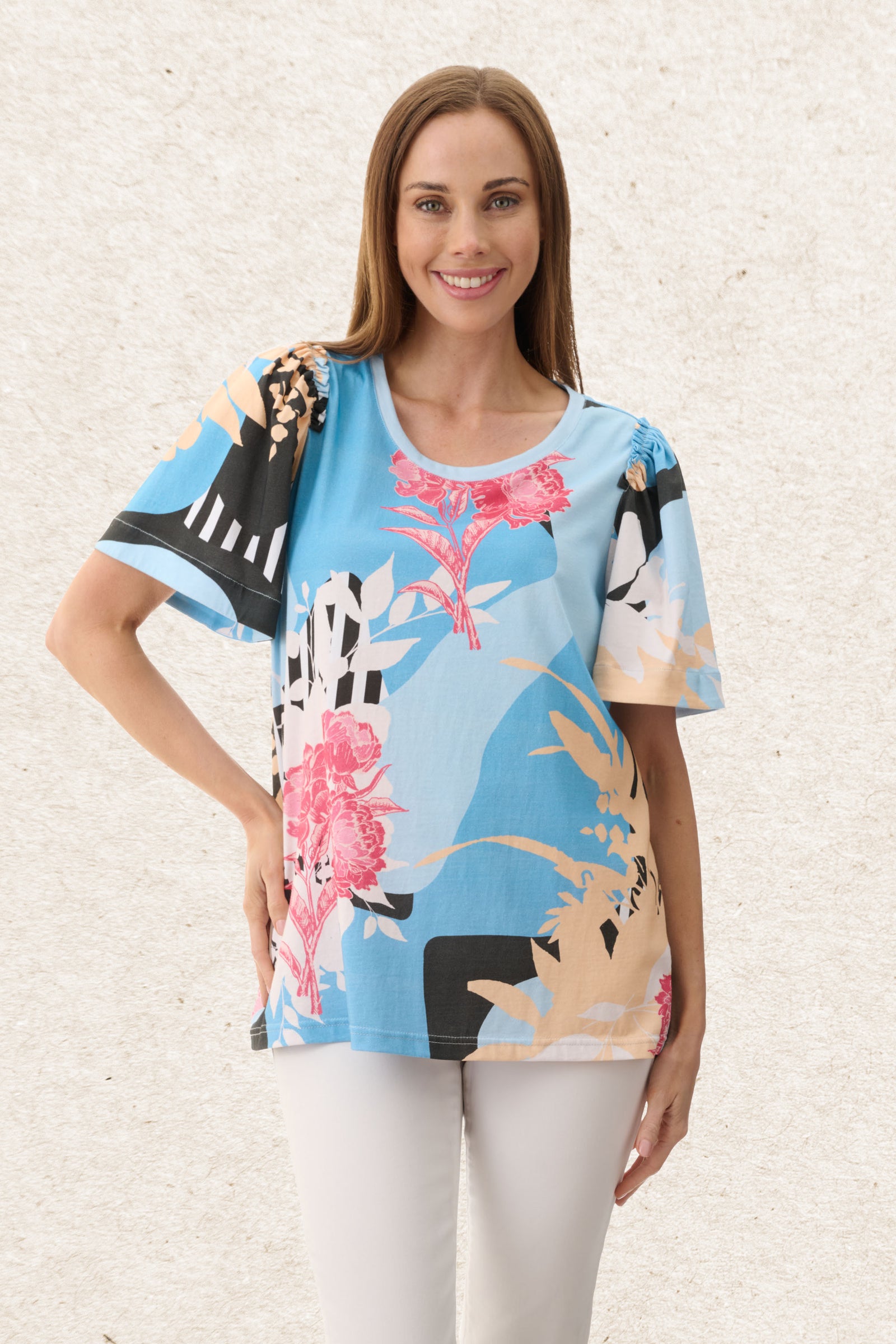 6CB03K - King flouce sleeve t-shirt