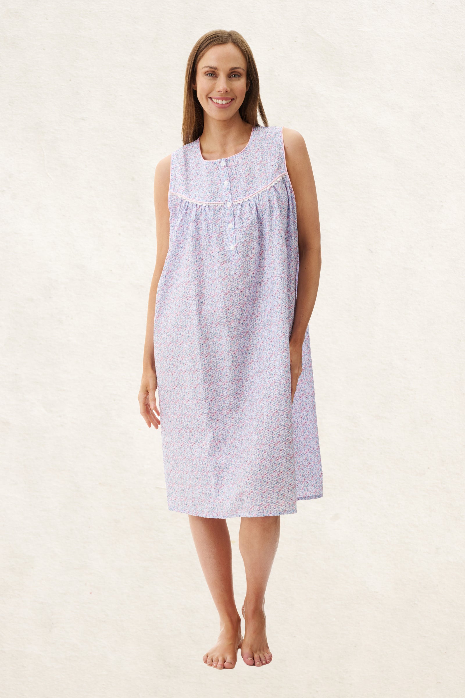 6CU50G - Grace Sleeveless Short Nightie