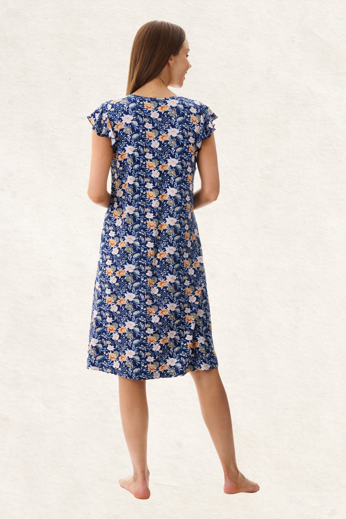 6KV81S - Sandra Flutter Sleeve Short Nightie