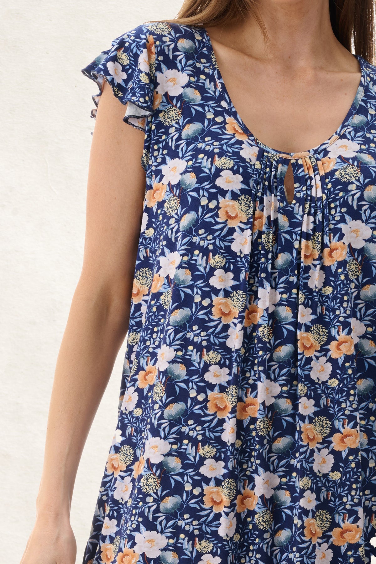 6KV81S - Sandra Flutter Sleeve Short Nightie