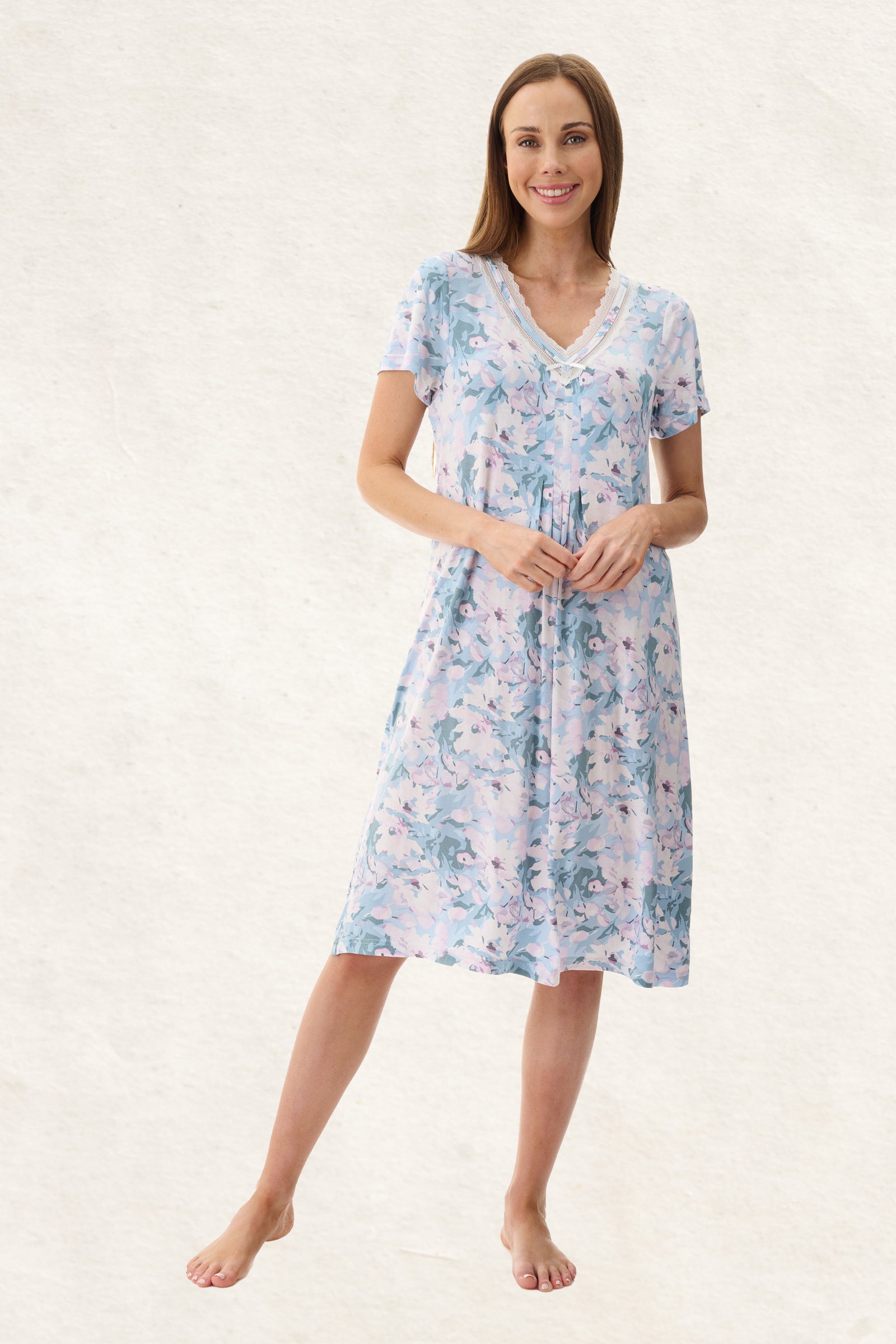 6LG93A - Amelia Short Sleeve Short Nightie