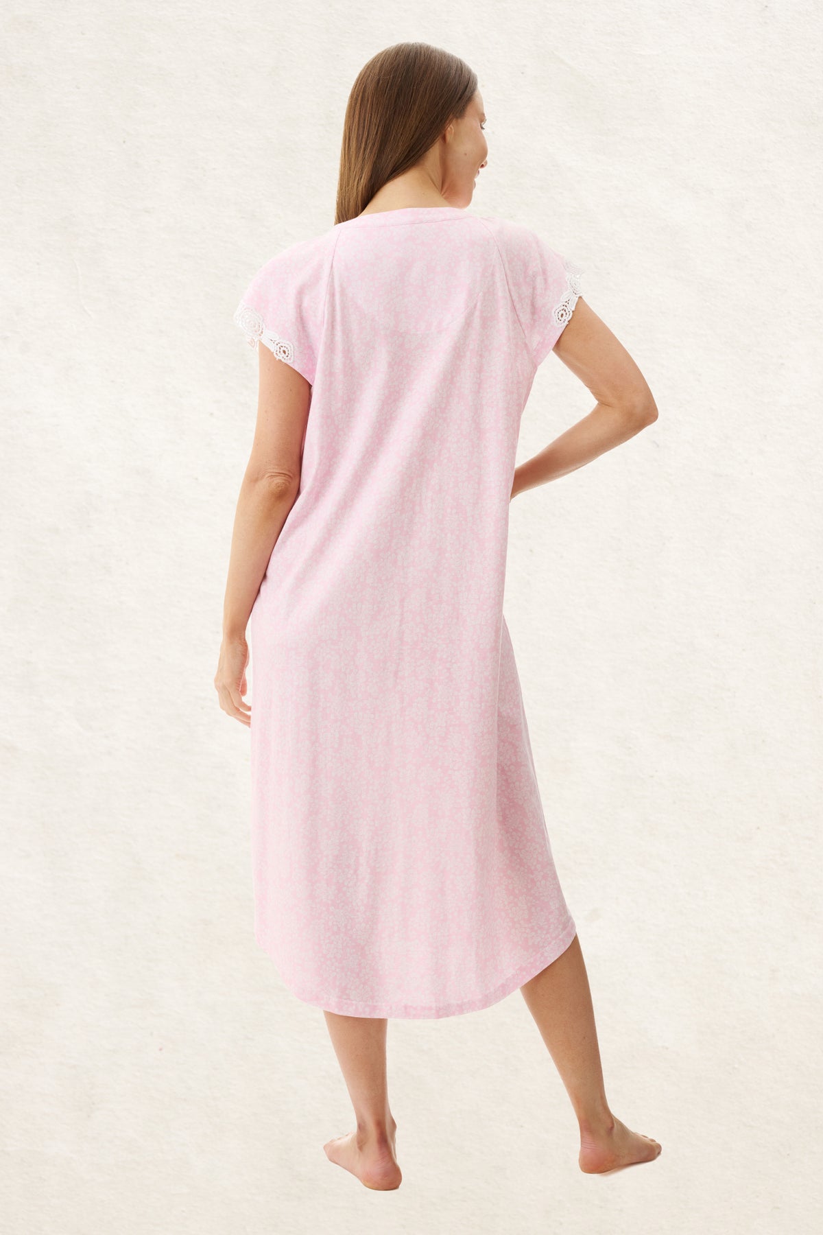 6LP02Q - Quest Cap Sleeve Mid Length Nightie