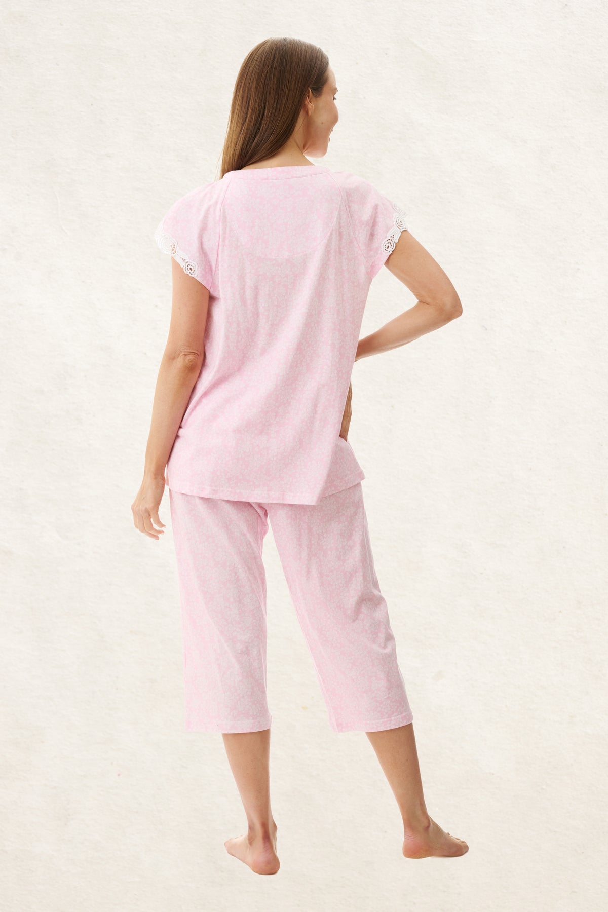 6LP03Q - Quest Cap Sleeve Short Capri Pyjama