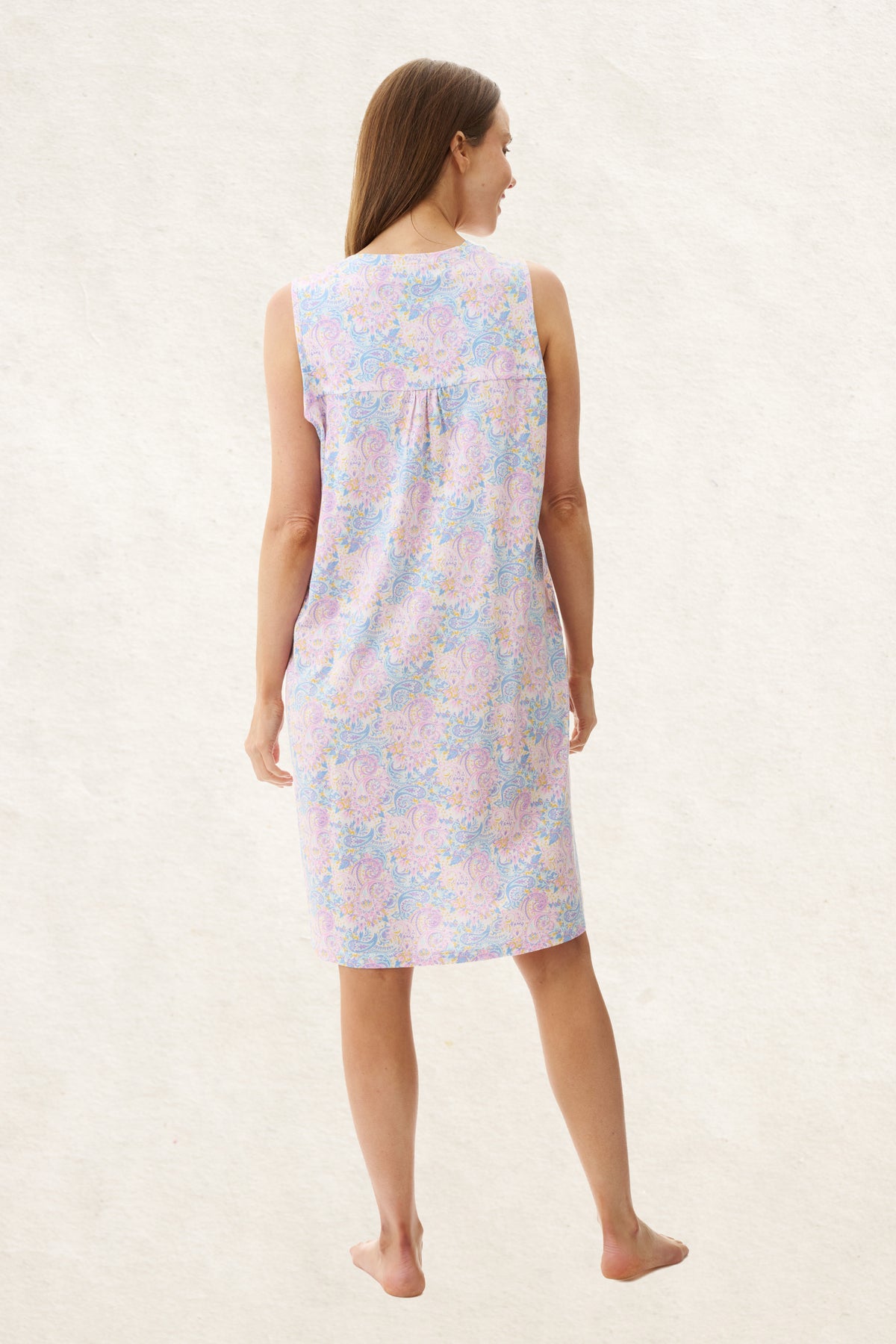 6LP09O - Ocean Sleeveless Short Nightie