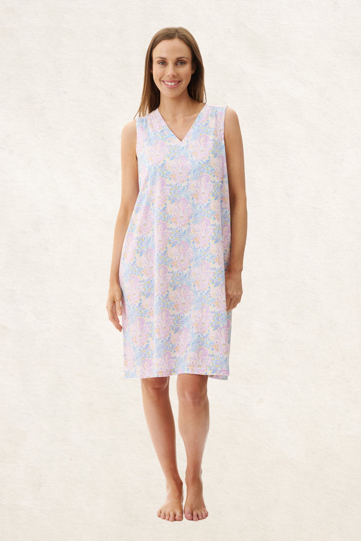 6LP09O - Ocean Sleeveless Short Nightie