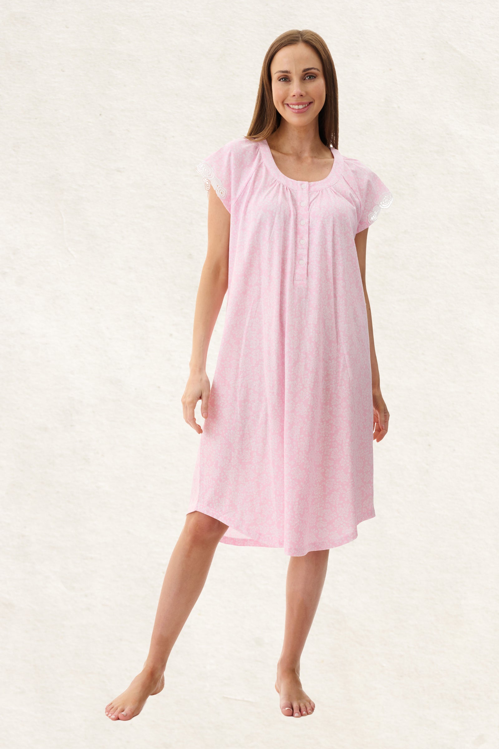 6LP14Q - Quest Cap Sleeve Short Nightie