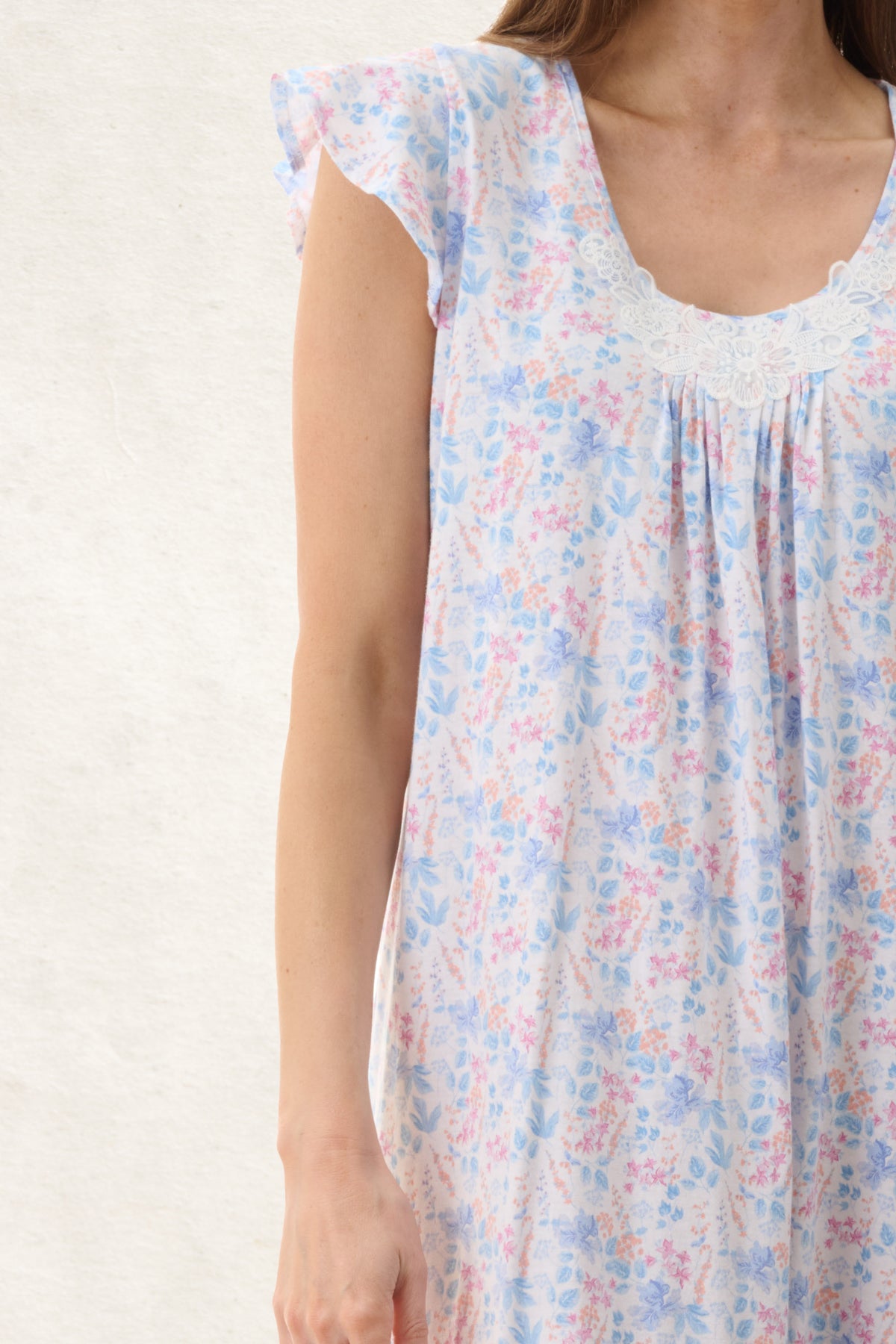 6LP51P - Penny Flutter Sleeve Short Nightie