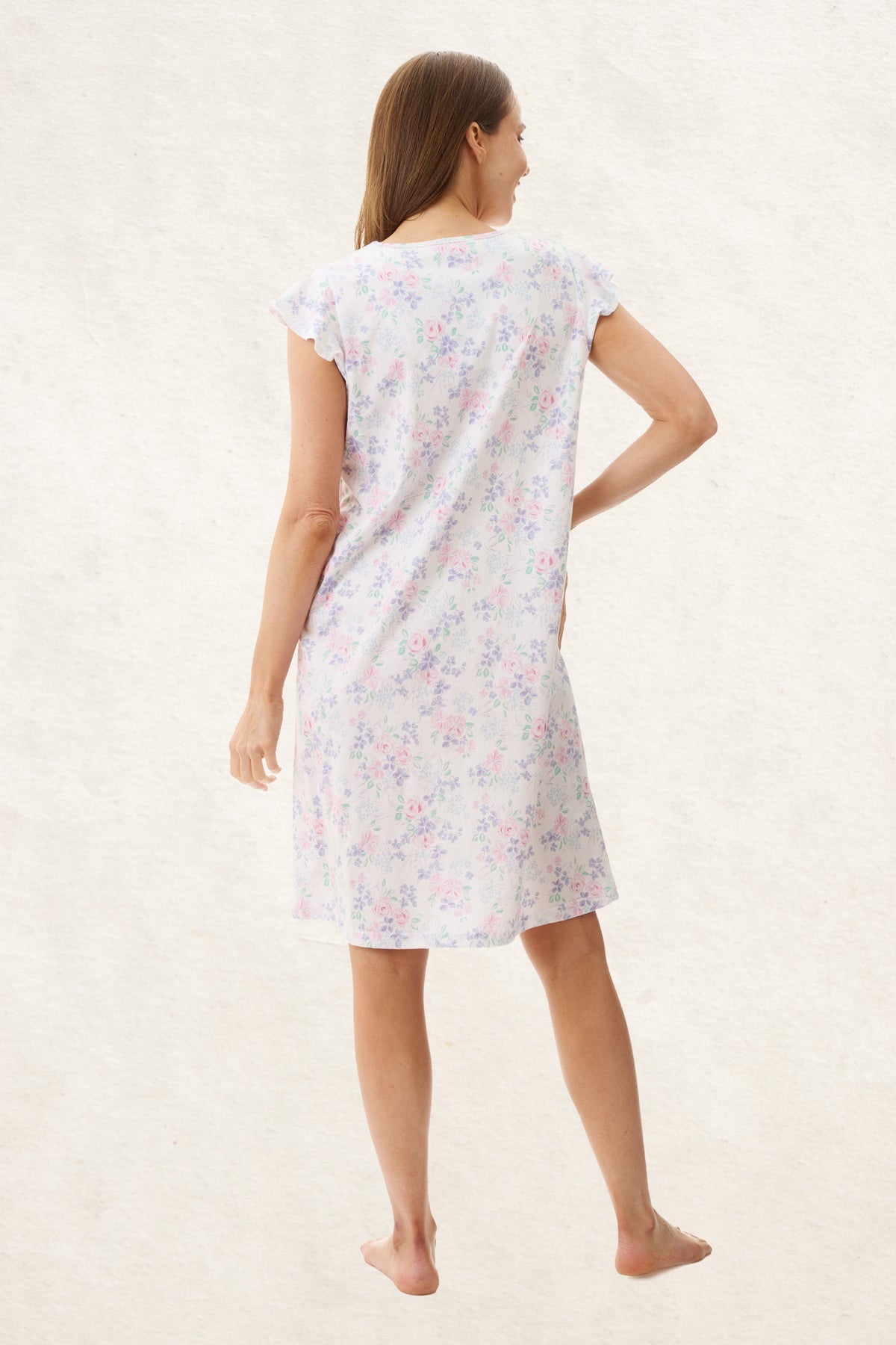 6LP51S - Shirley Flutter Sleeve Short Nightie