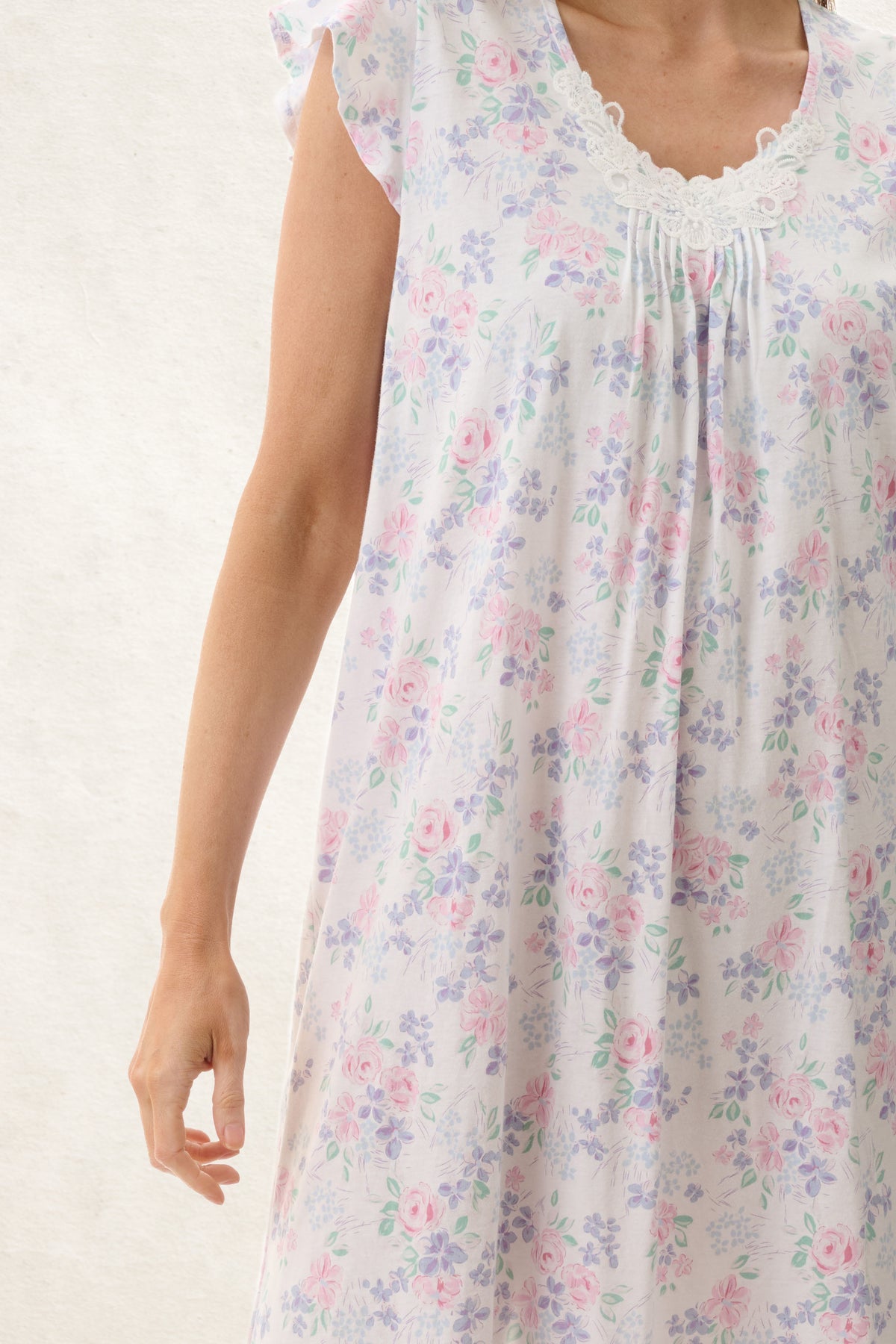 6LP51S - Shirley Flutter Sleeve Short Nightie