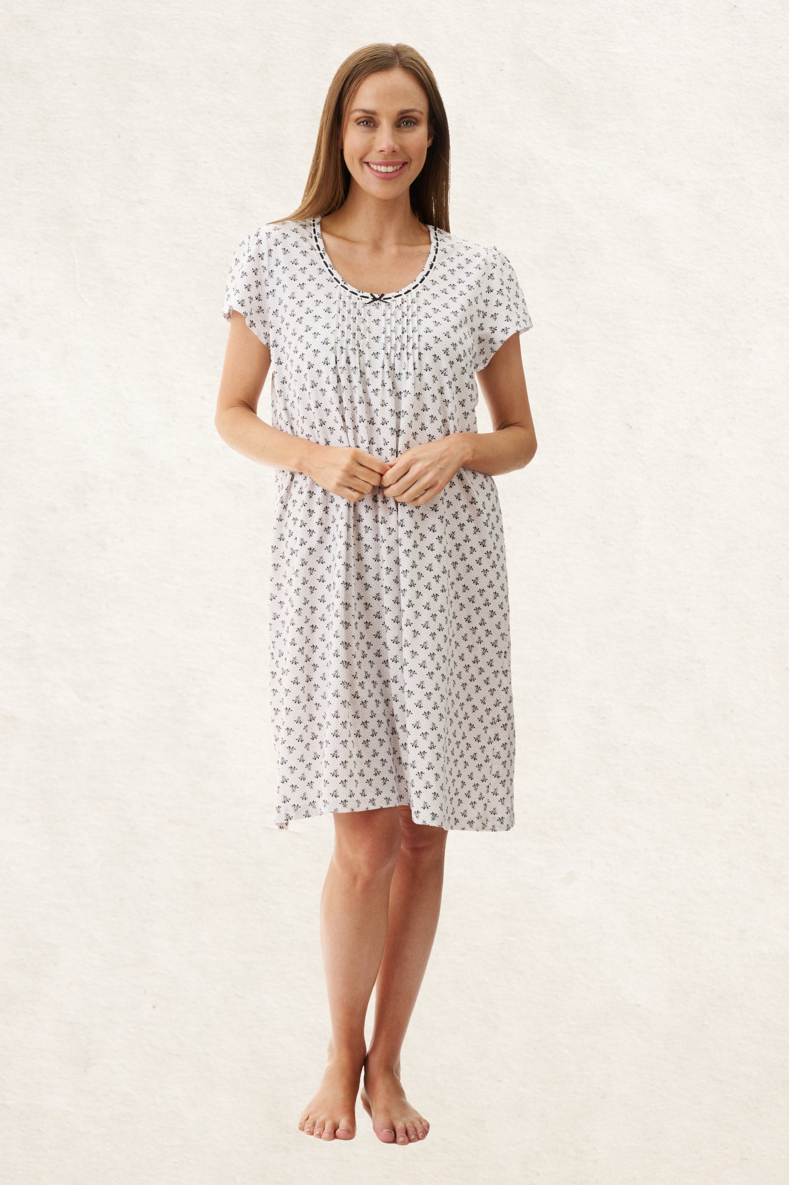 6LP67D - Dani Cap Sleeve Short Nightie