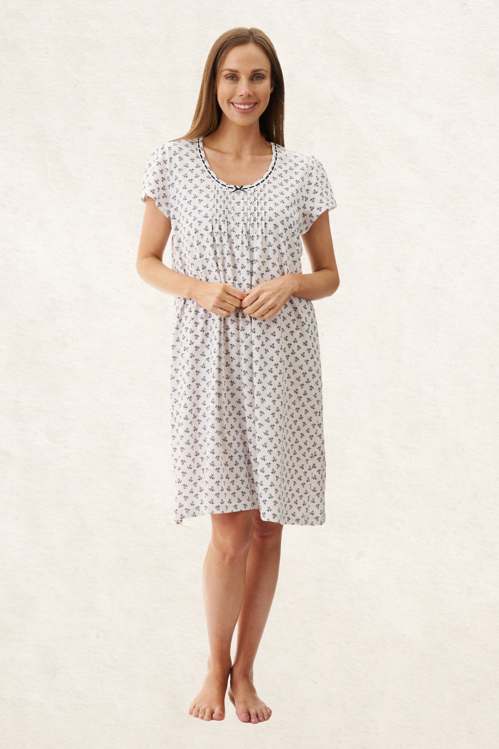 6LP67D - Dani Cap Sleeve Short Nightie