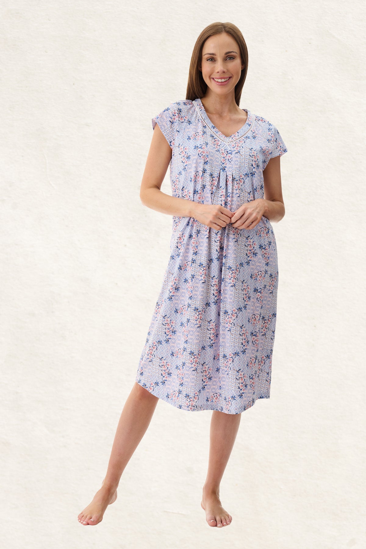 6LP67X - Xavia Cap Sleeve Short Nightie