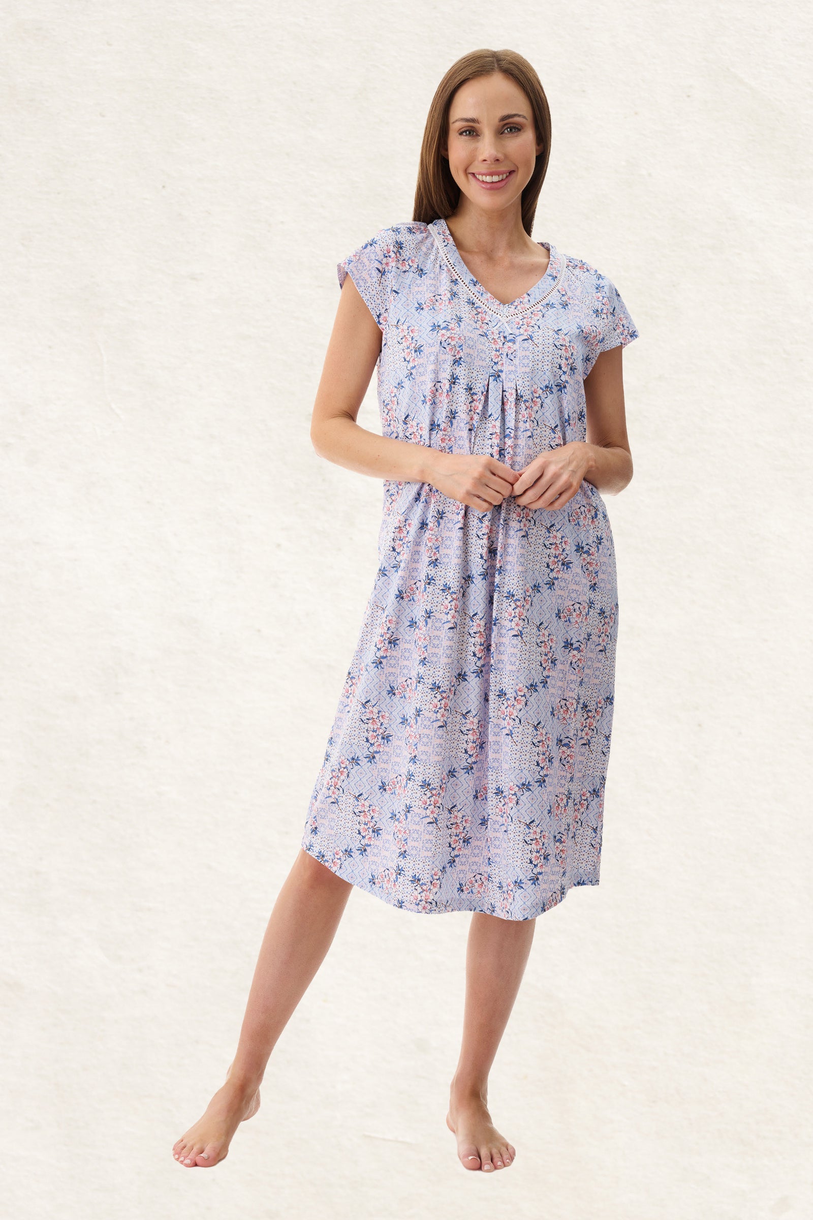 6LP67X - Xavia Cap Sleeve Short Nightie