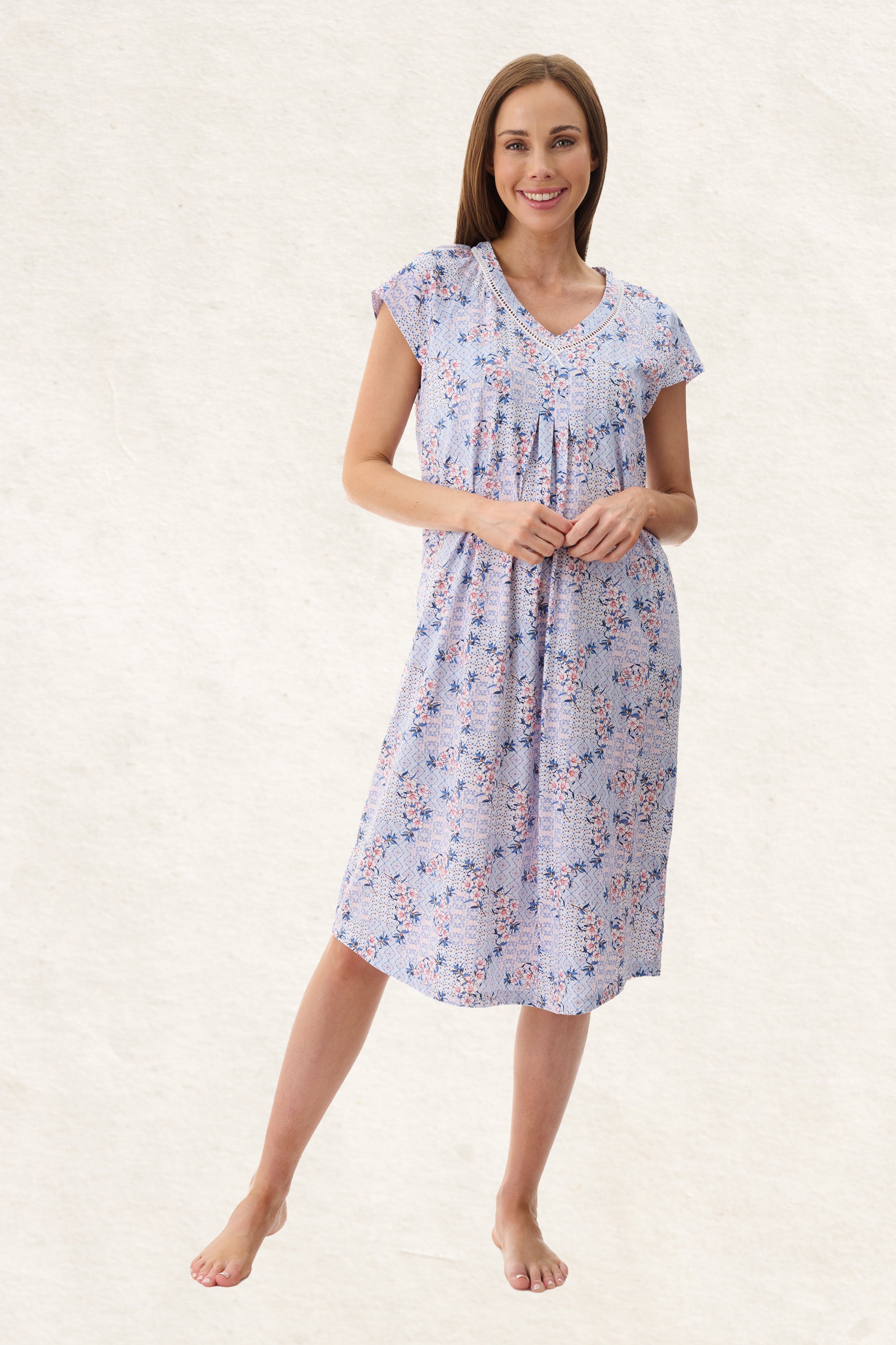 6LP67X - Xavia Cap Sleeve Short Nightie