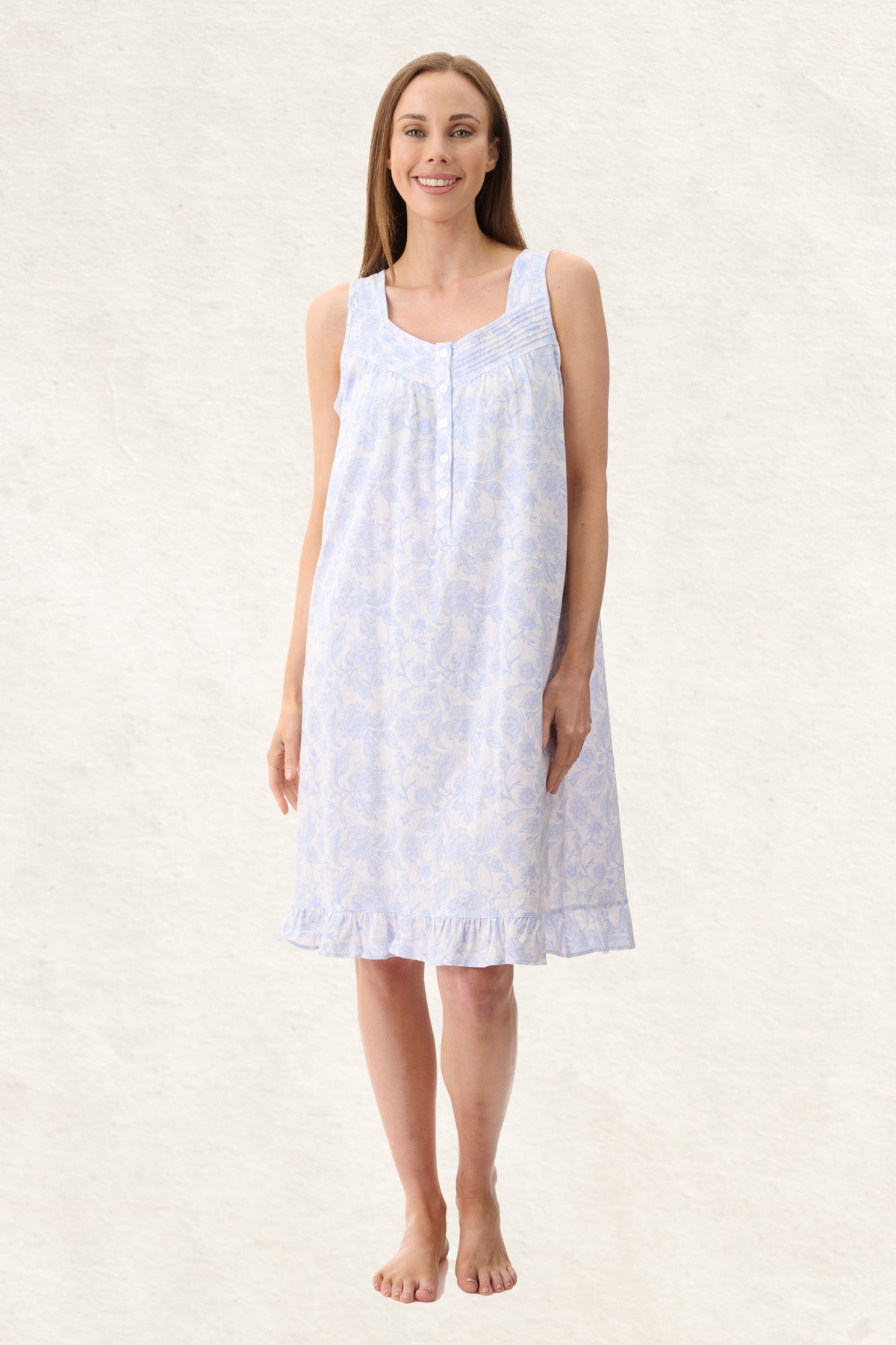 6LP73W - Wesley Sleeveless Short Nightie